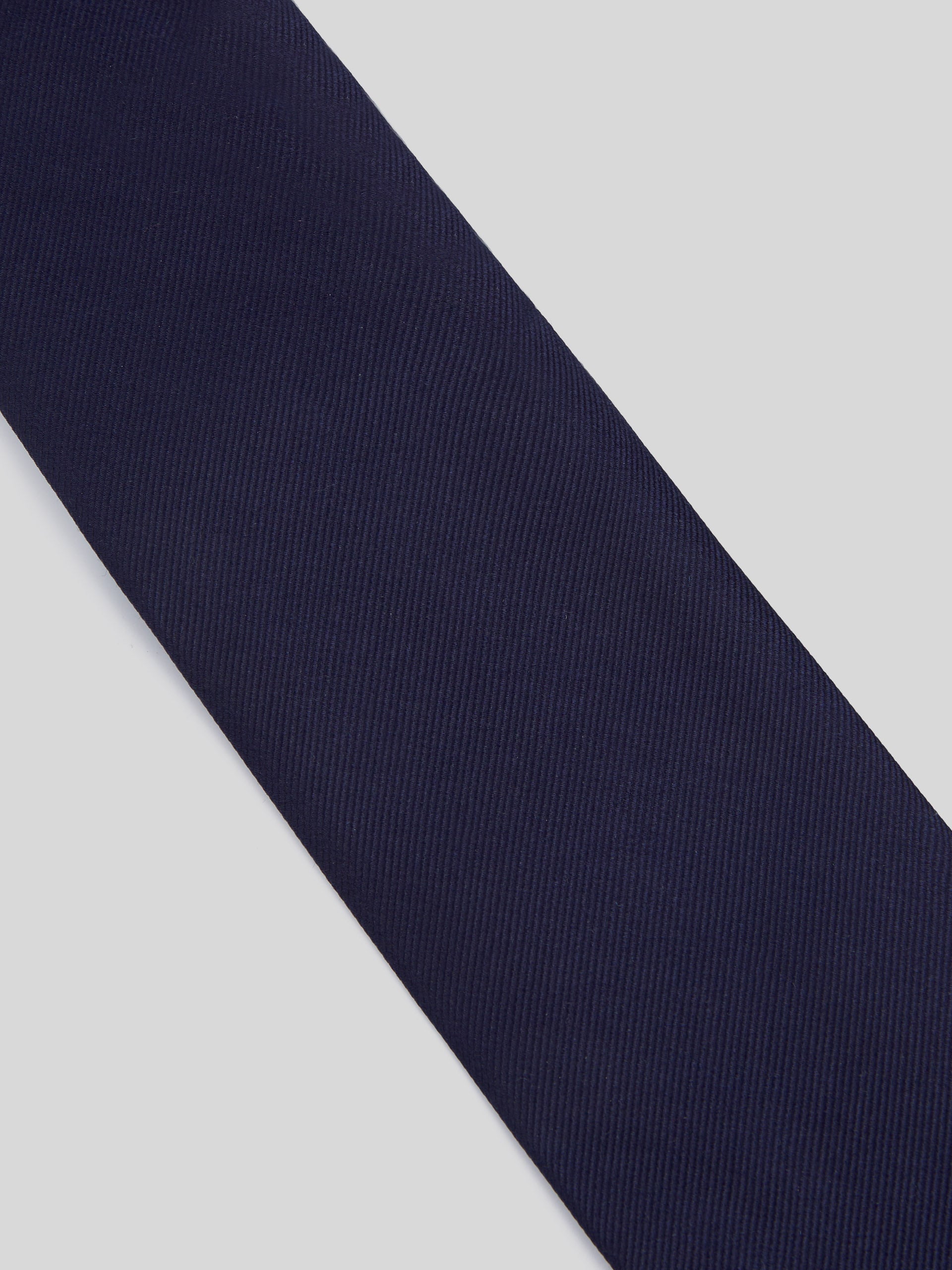 Corbata silbon lisa azul marino