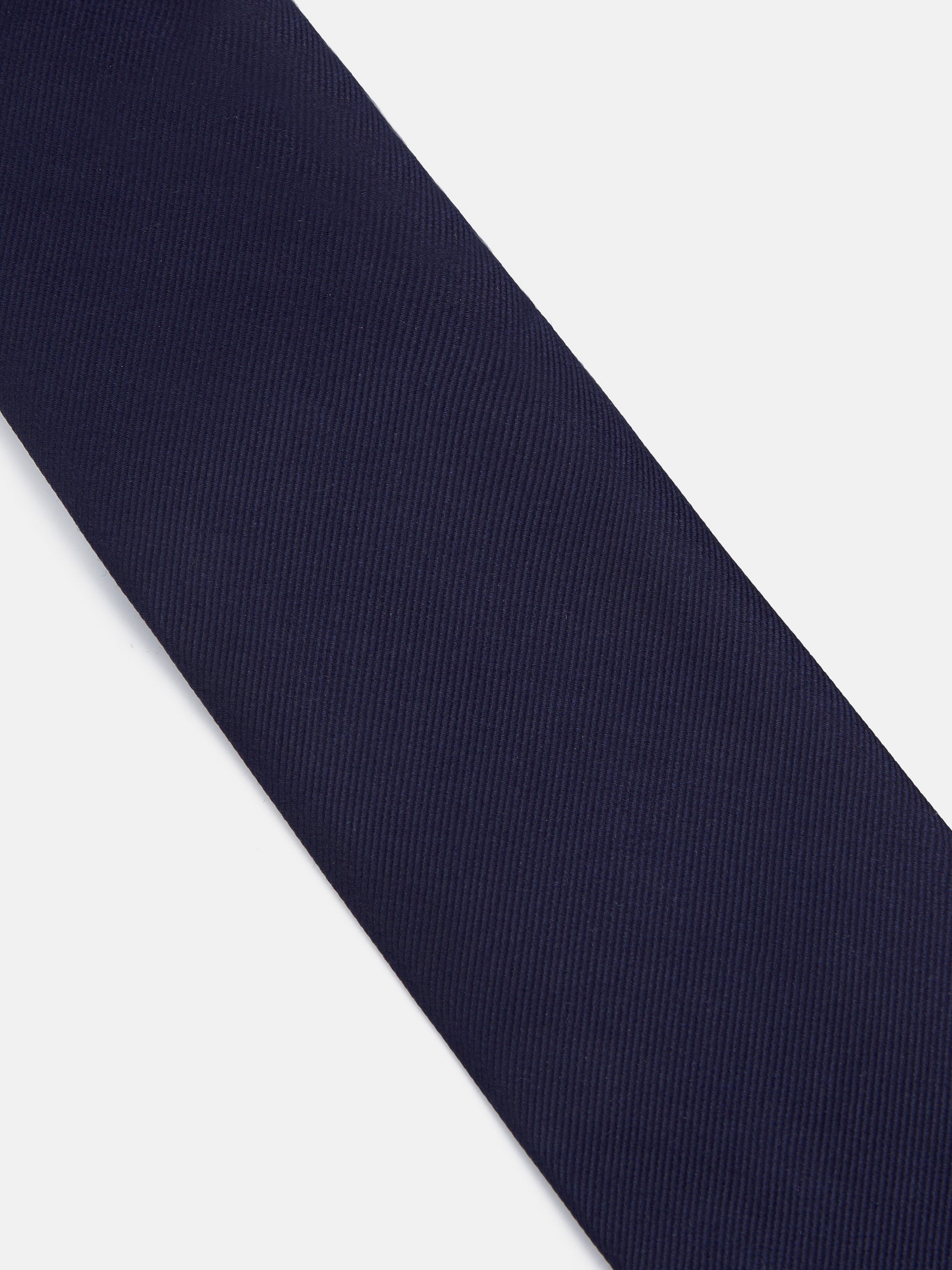 Cravate silbon unie bleu marine