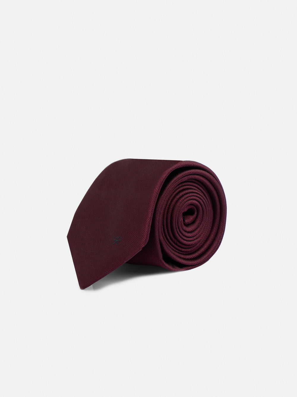 Cravate silbon lisse bordeaux