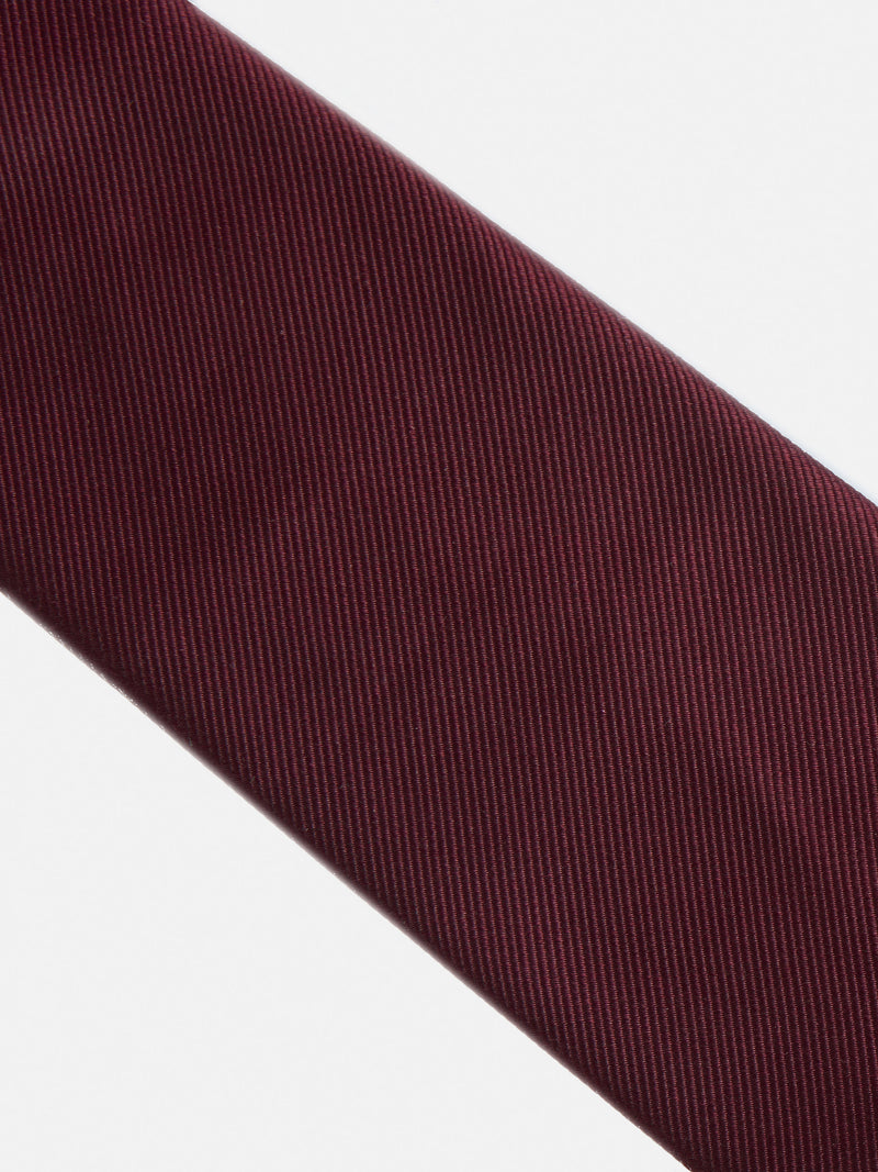 Corbata silbon lisa burdeos