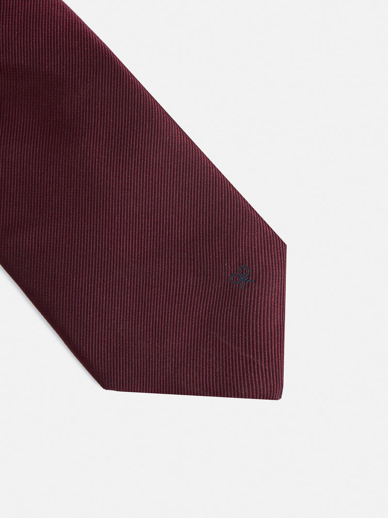 Corbata silbon lisa burdeos
