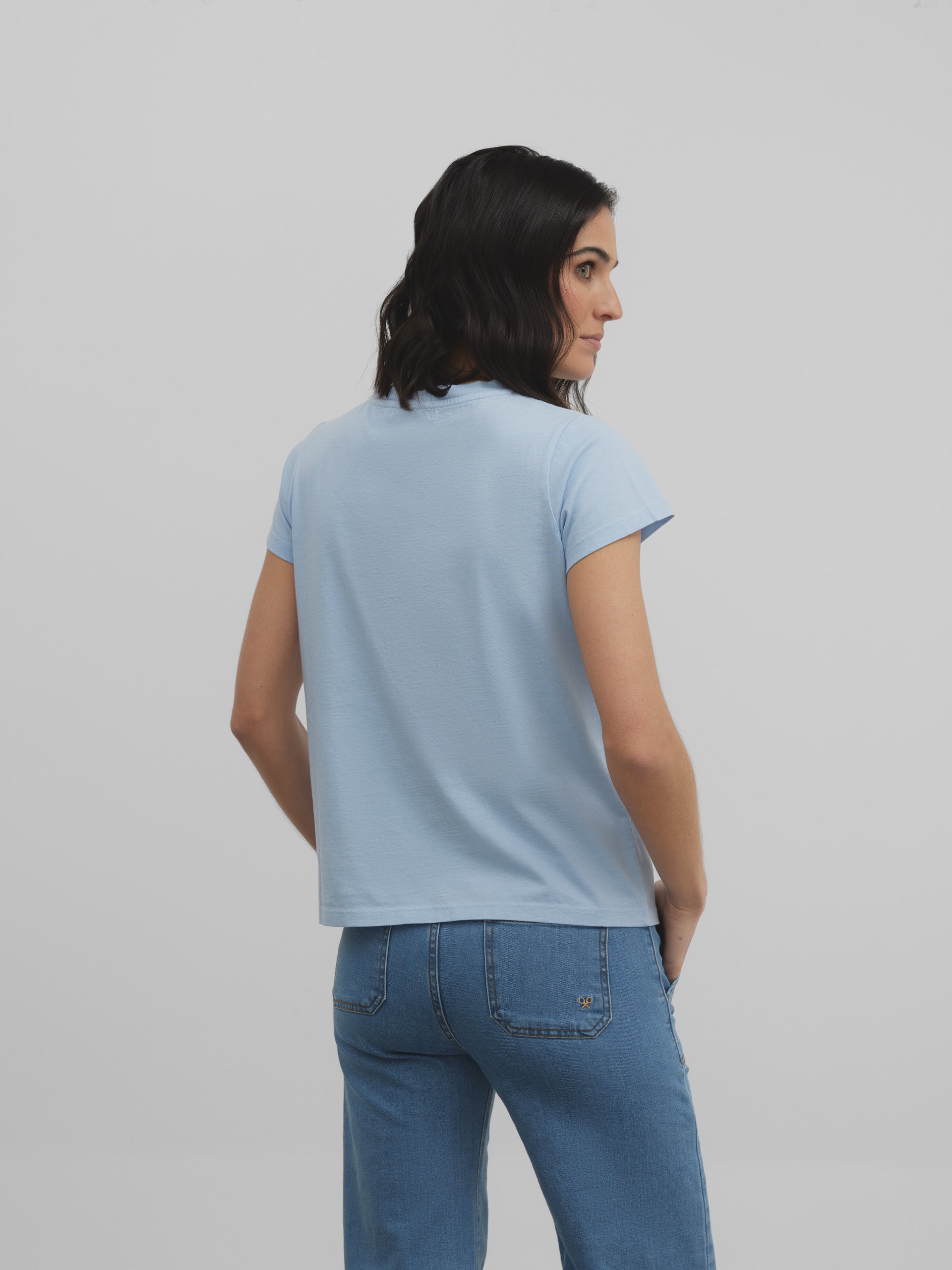 Light blue classic women's t-shirt