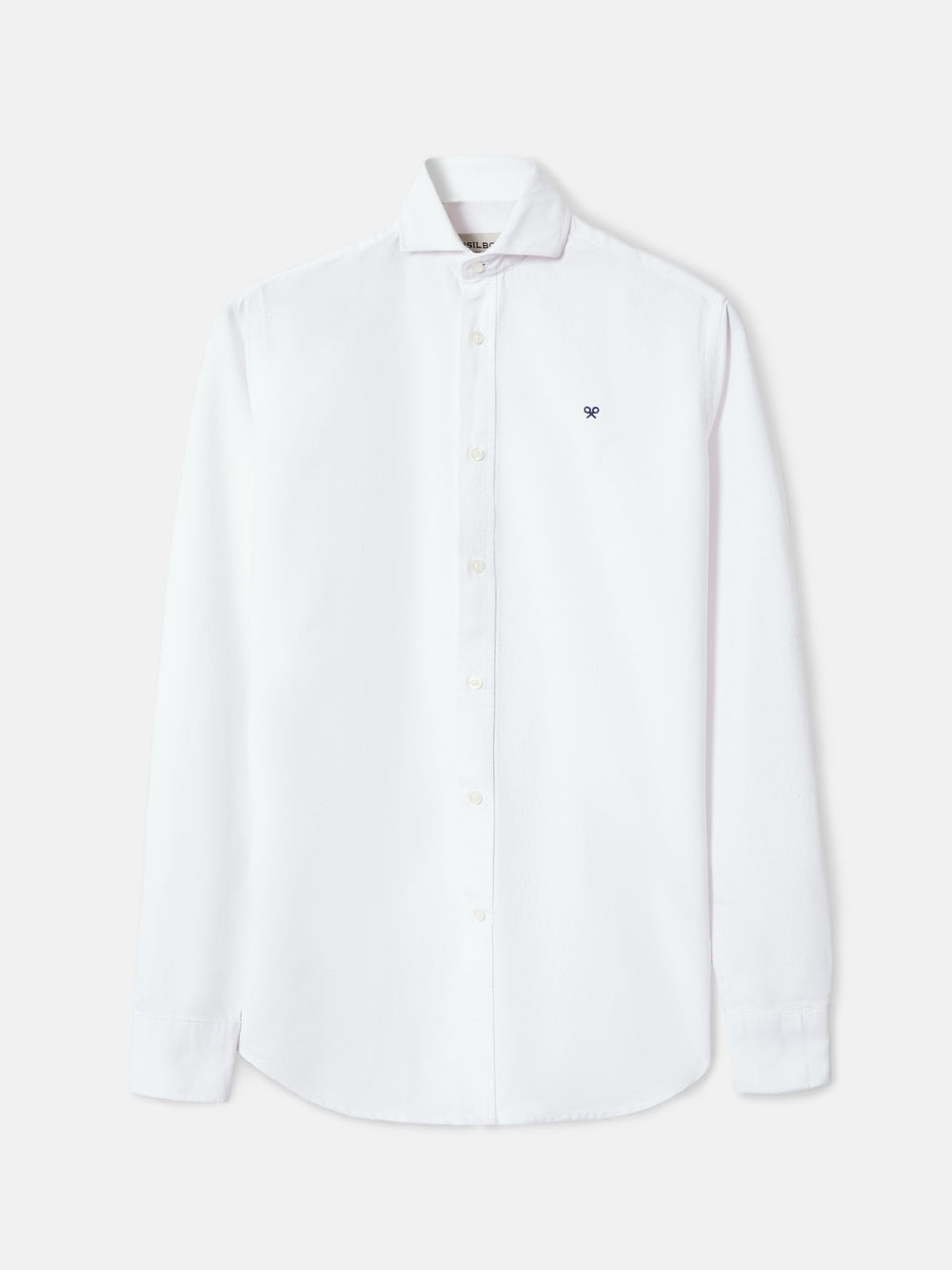 White cutaway oxford sport shirt
