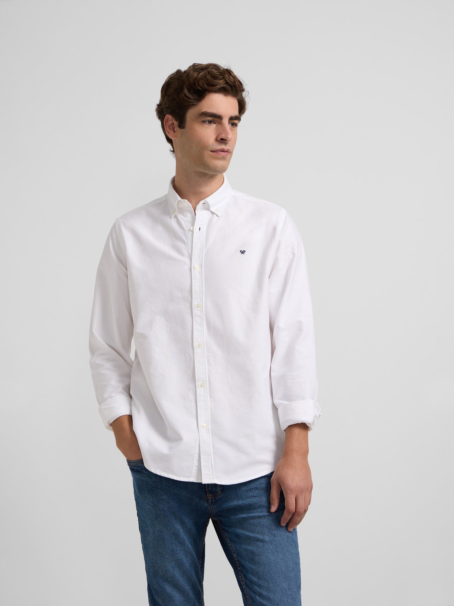 Camisa Blanca Hombre Casual Camisas Fit Hombre Camisas De Vestir