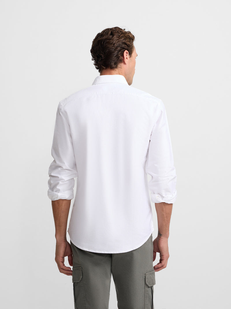 Polo sport oxford blanc