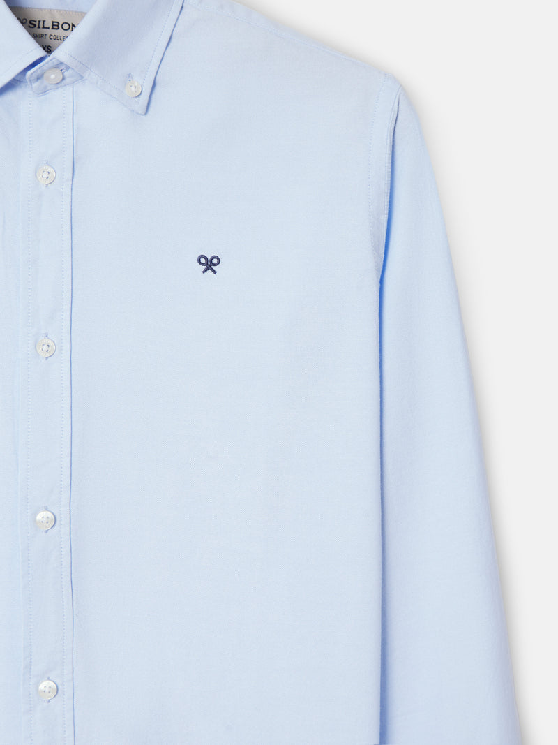 Camisa sport oxford azul-claro