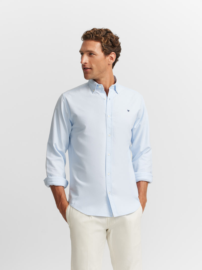 Camisa sport oxford azul-claro