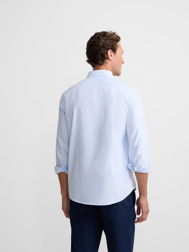 Camisa sport oxford regular fit azul celeste