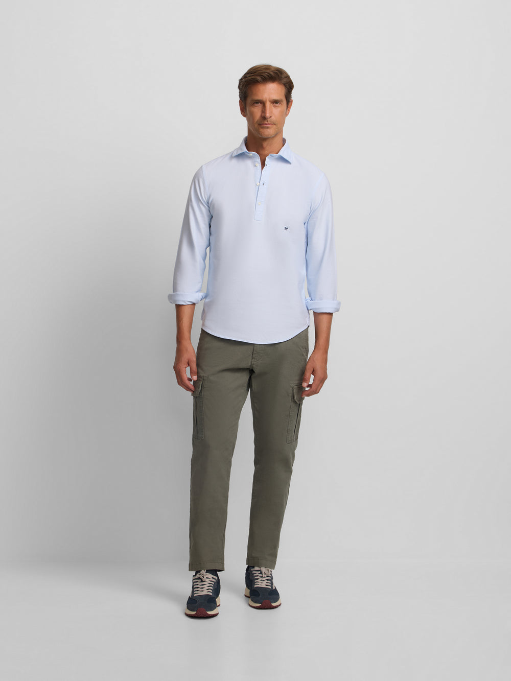 Light blue oxford sports t-shirt