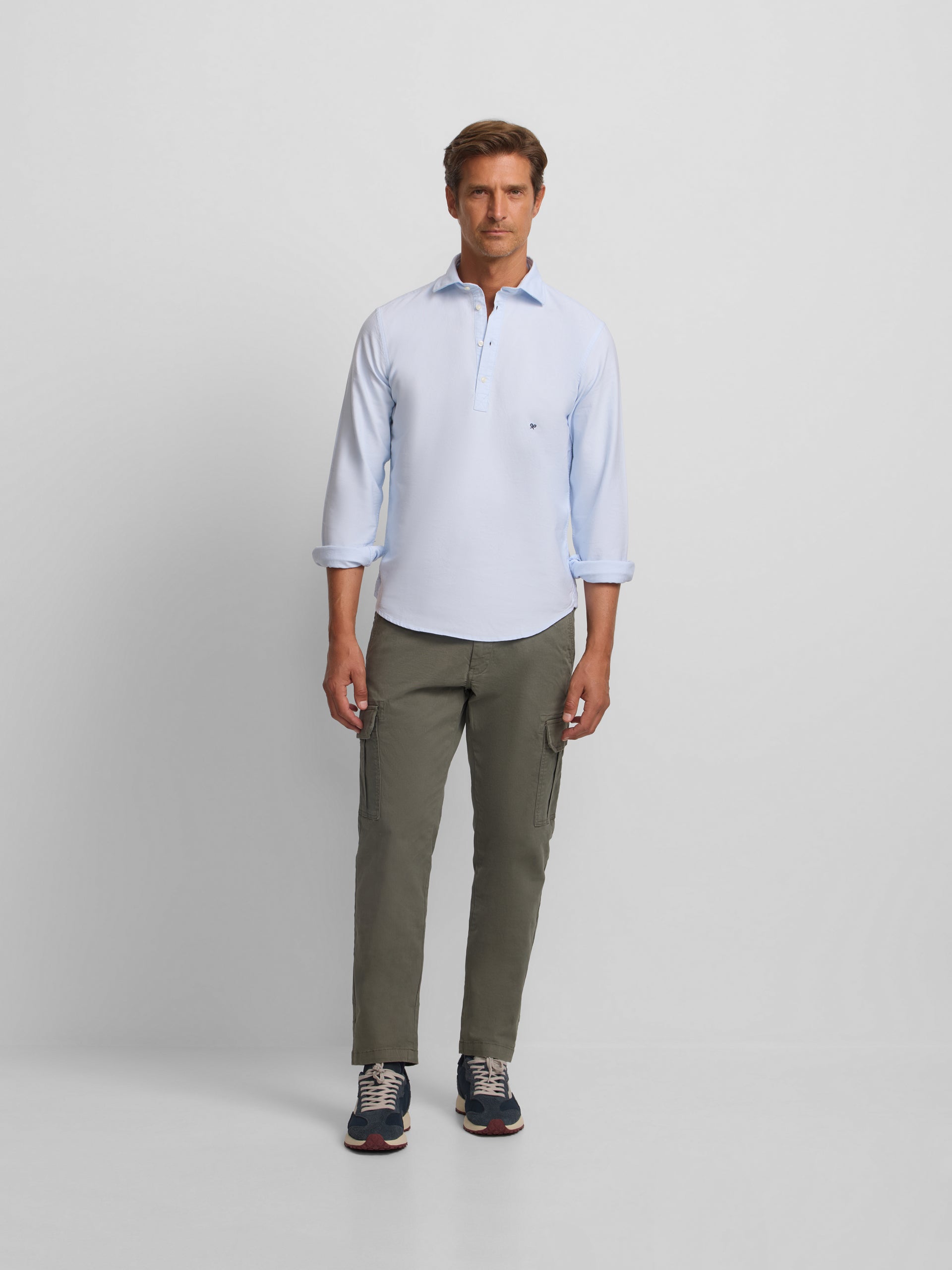 T-shirt de sport oxford bleu clair