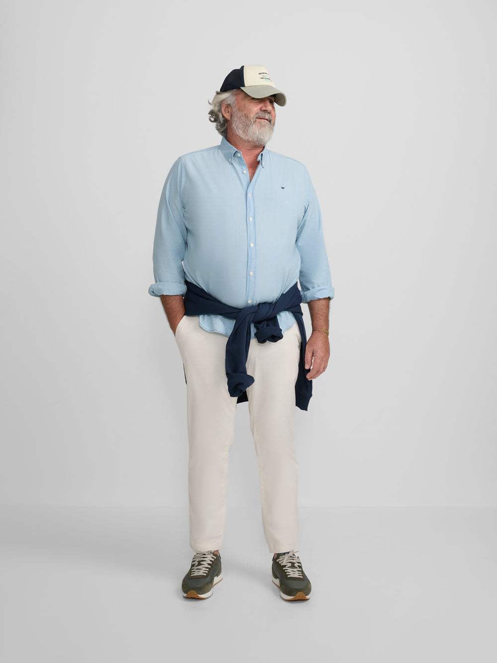 Camisa sport denim azul claro