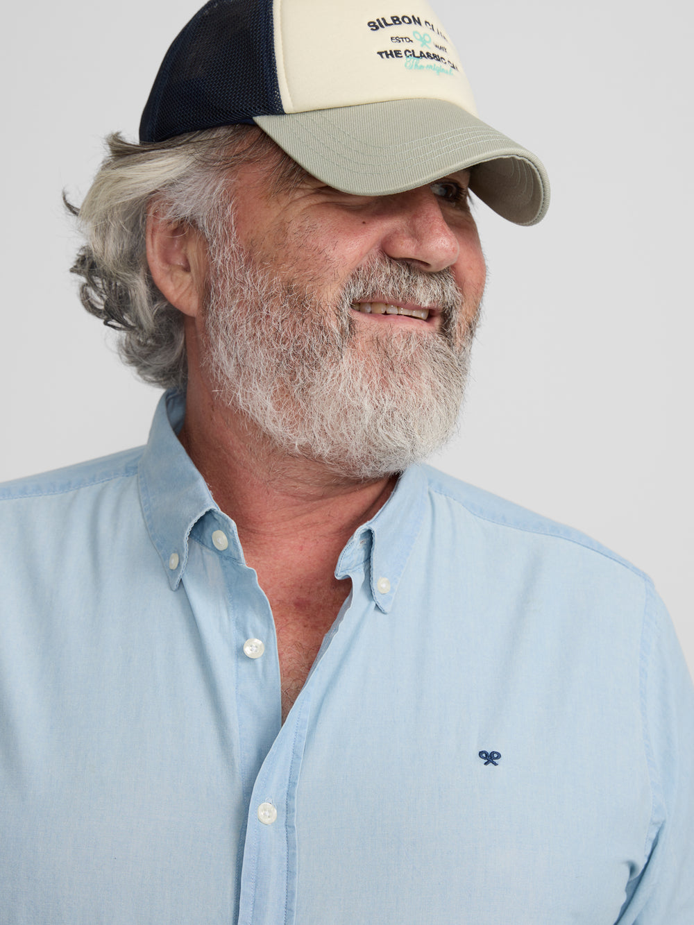 Camisa sport denim azul claro