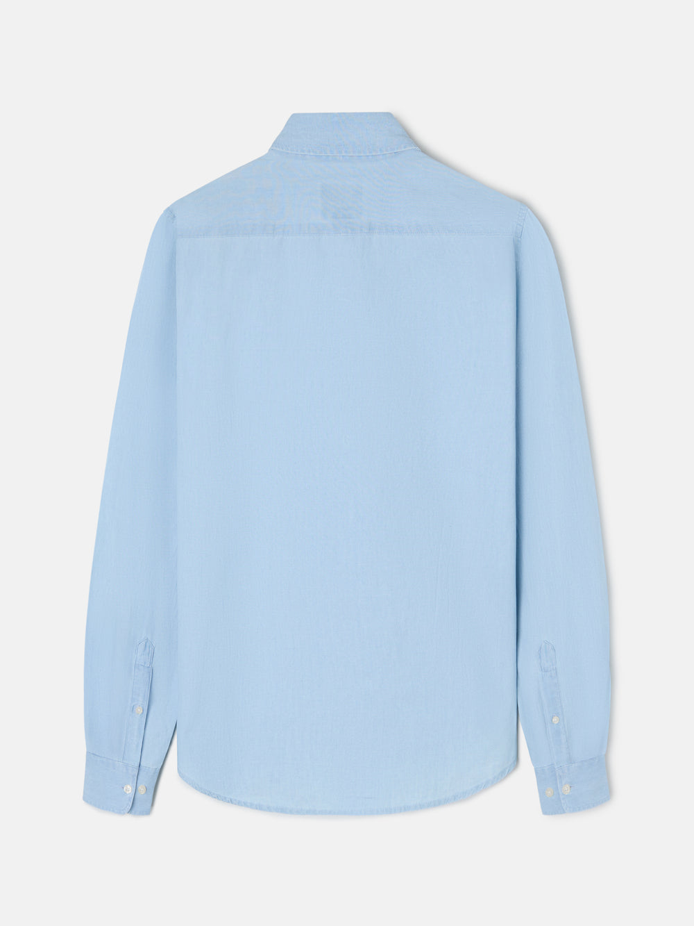 Camisa desportiva de ganga azul médio