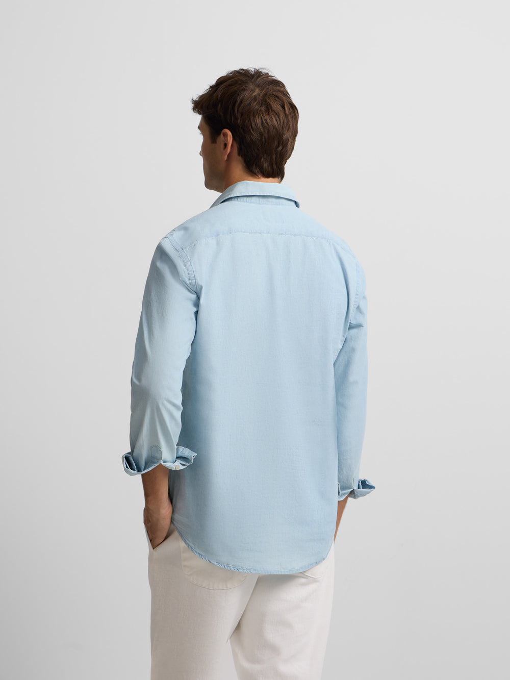 Polera sport denim azul claro