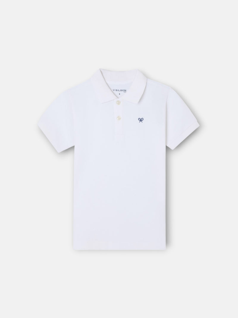 Polo clássico infantil miniraquete branco