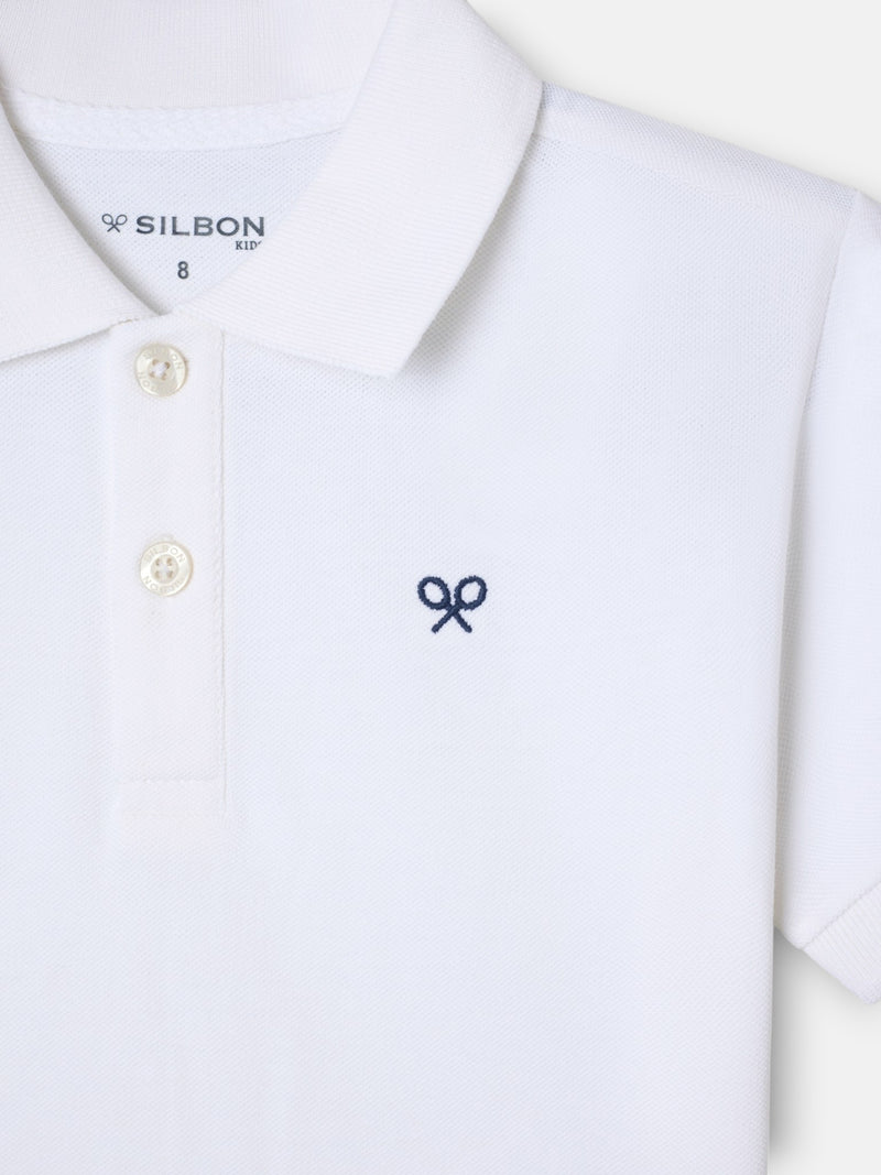 Polo clássico infantil miniraquete branco