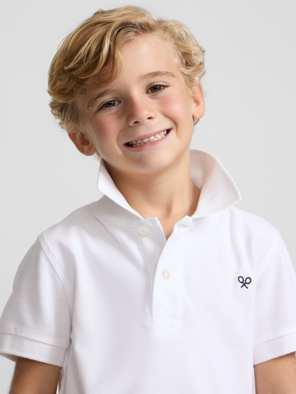 Polo kids clasico miniraqueta blanco