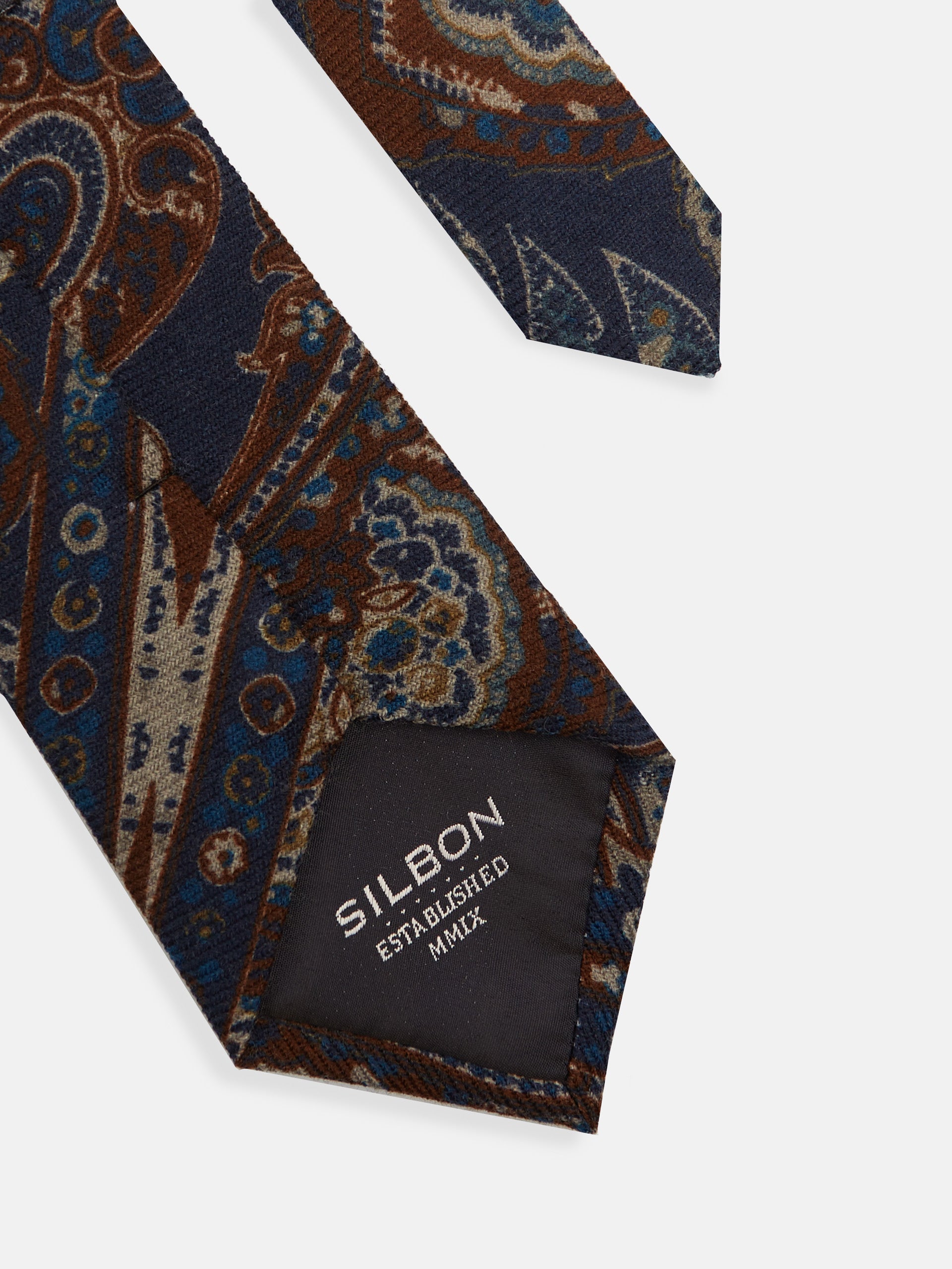 Brown cashmere tie