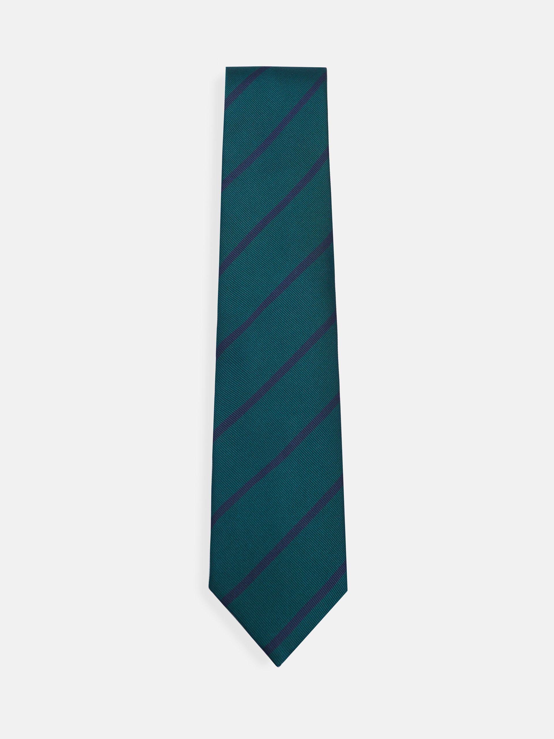 Green striped tie
