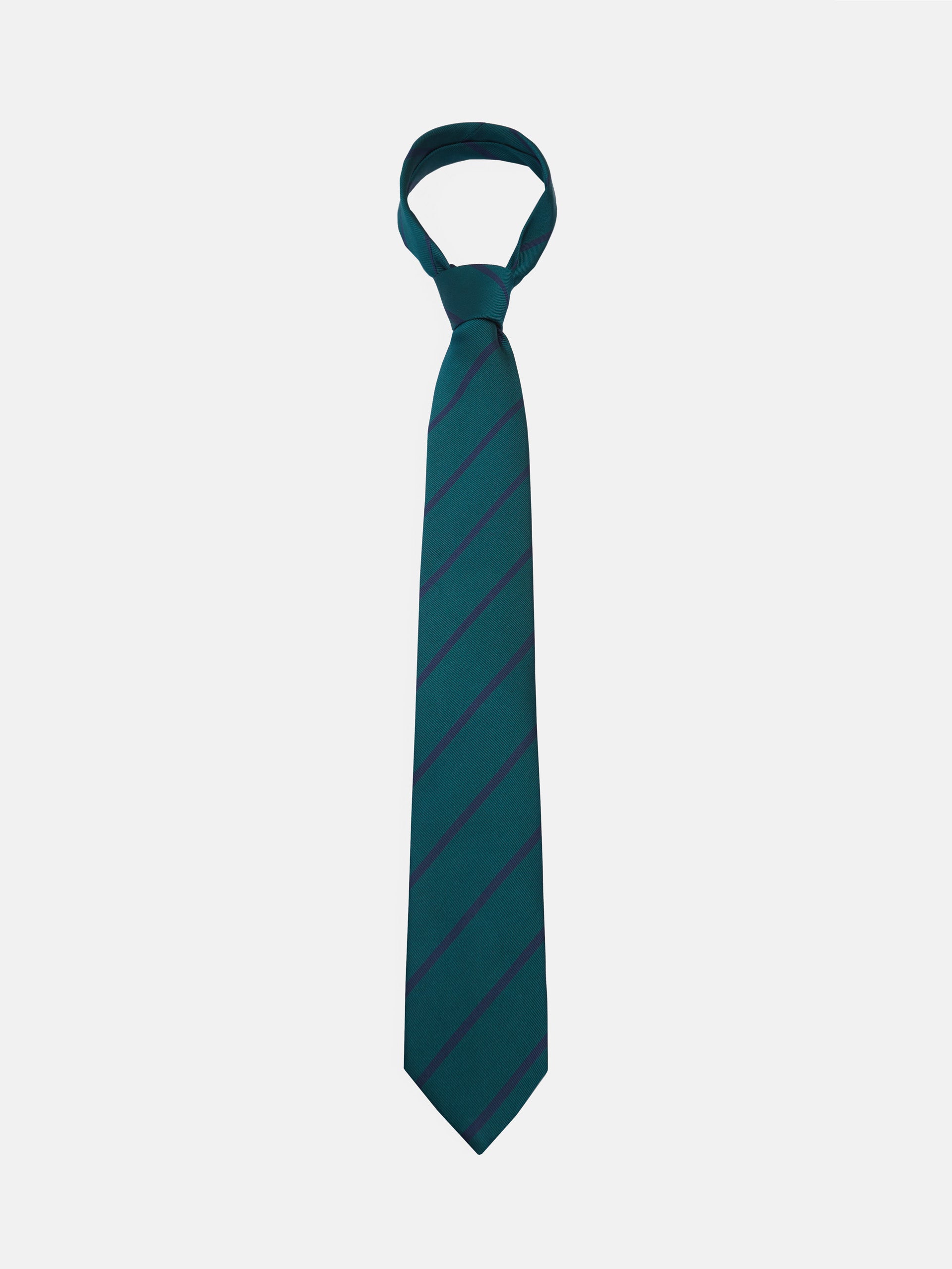 Cravate à rayures vertes