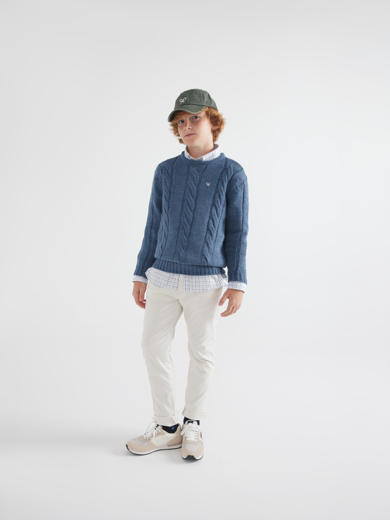 Medium blue eights kids sweater