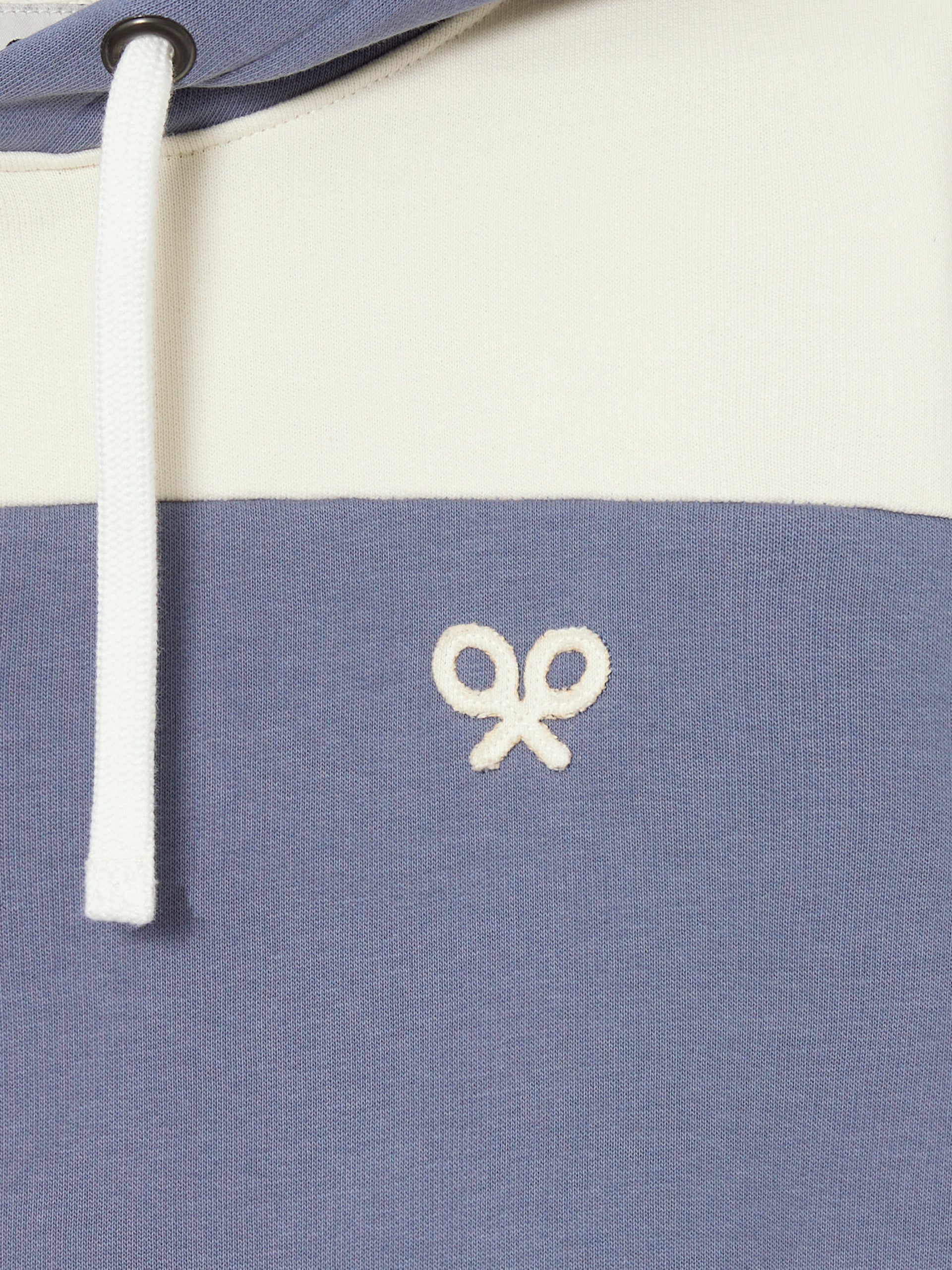 Sudadera capucha raya ancha azul