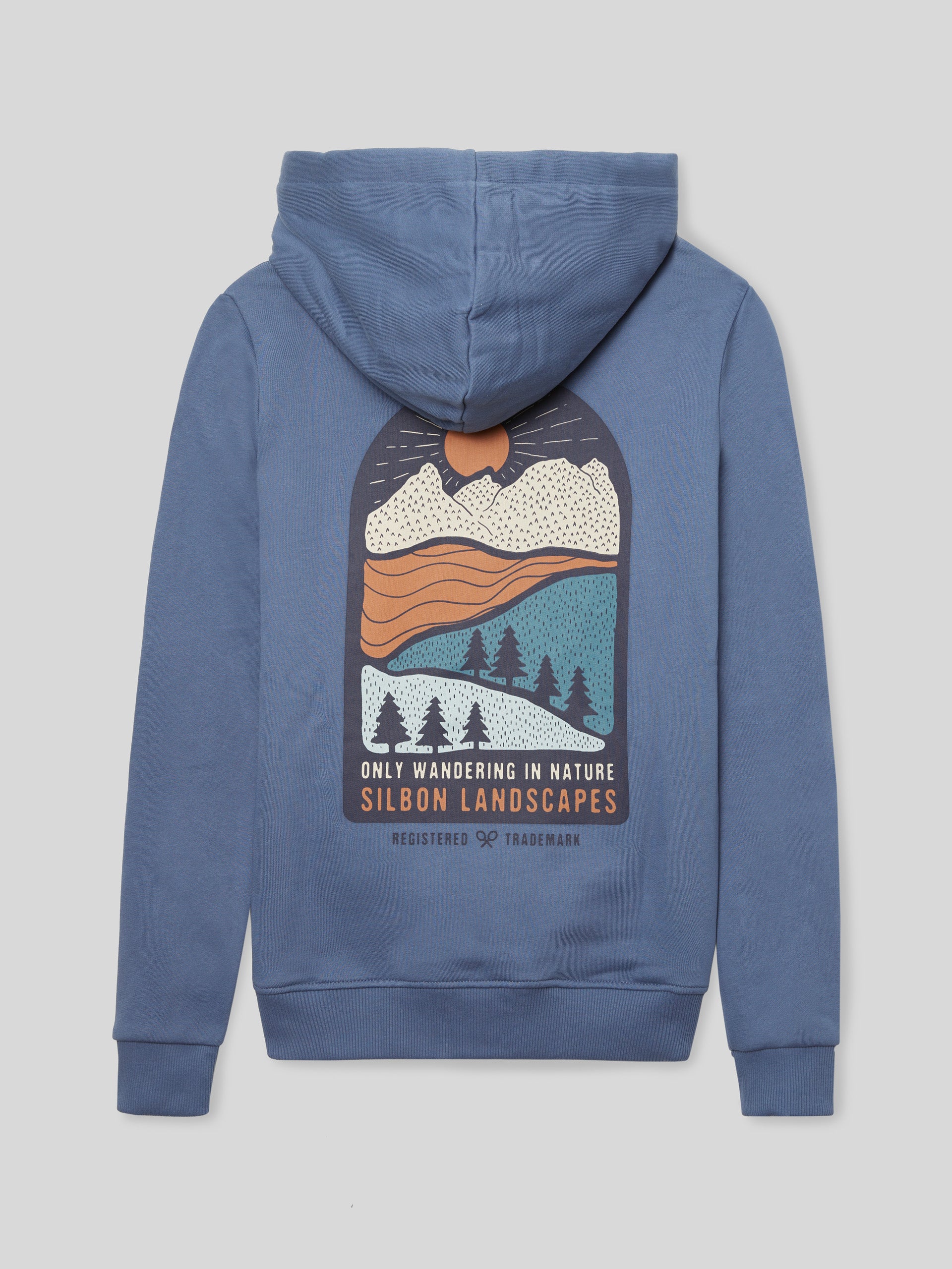 Silbon landscapes blue hoodie
