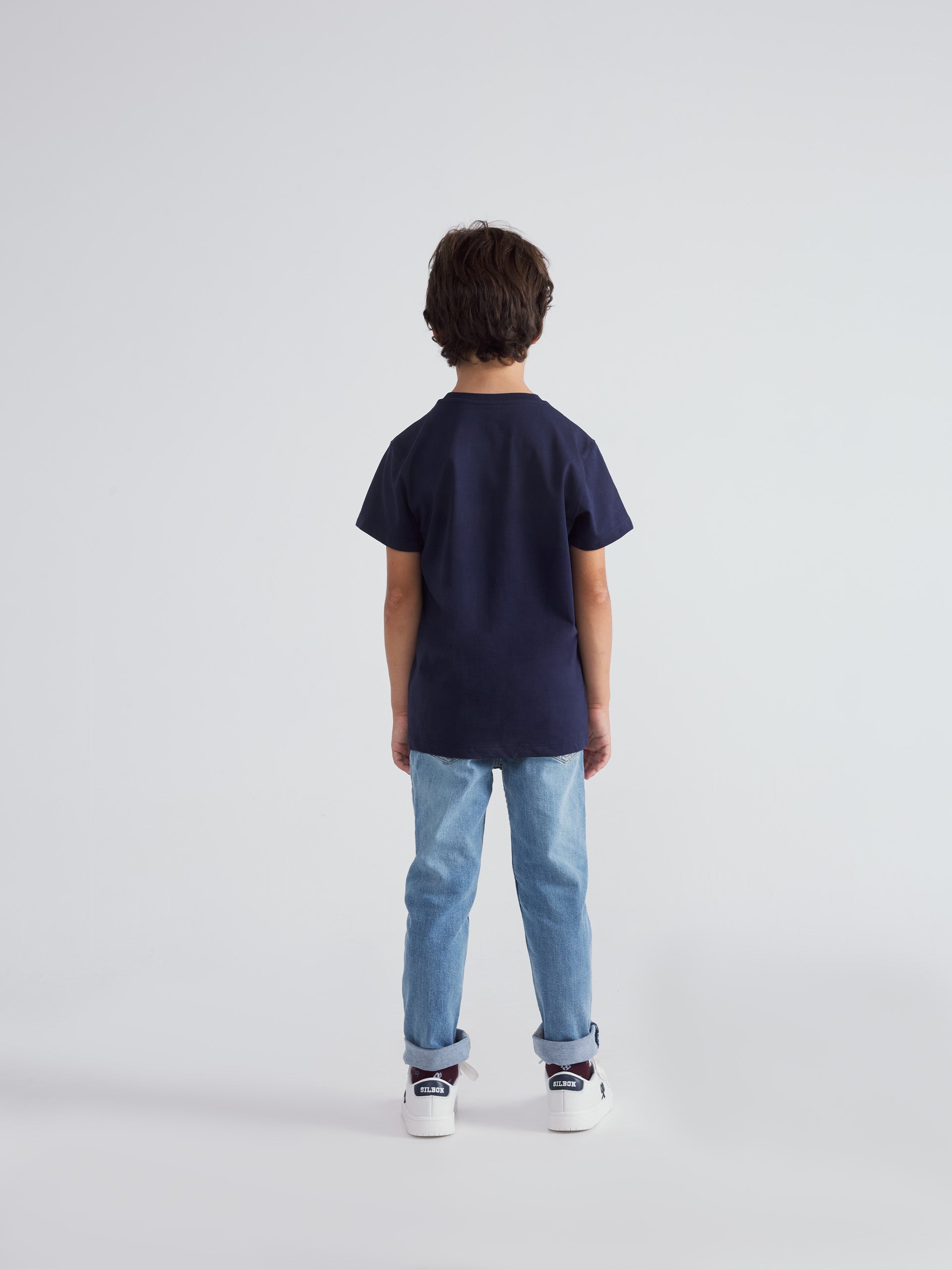 Camiseta kids classic logo azul marino