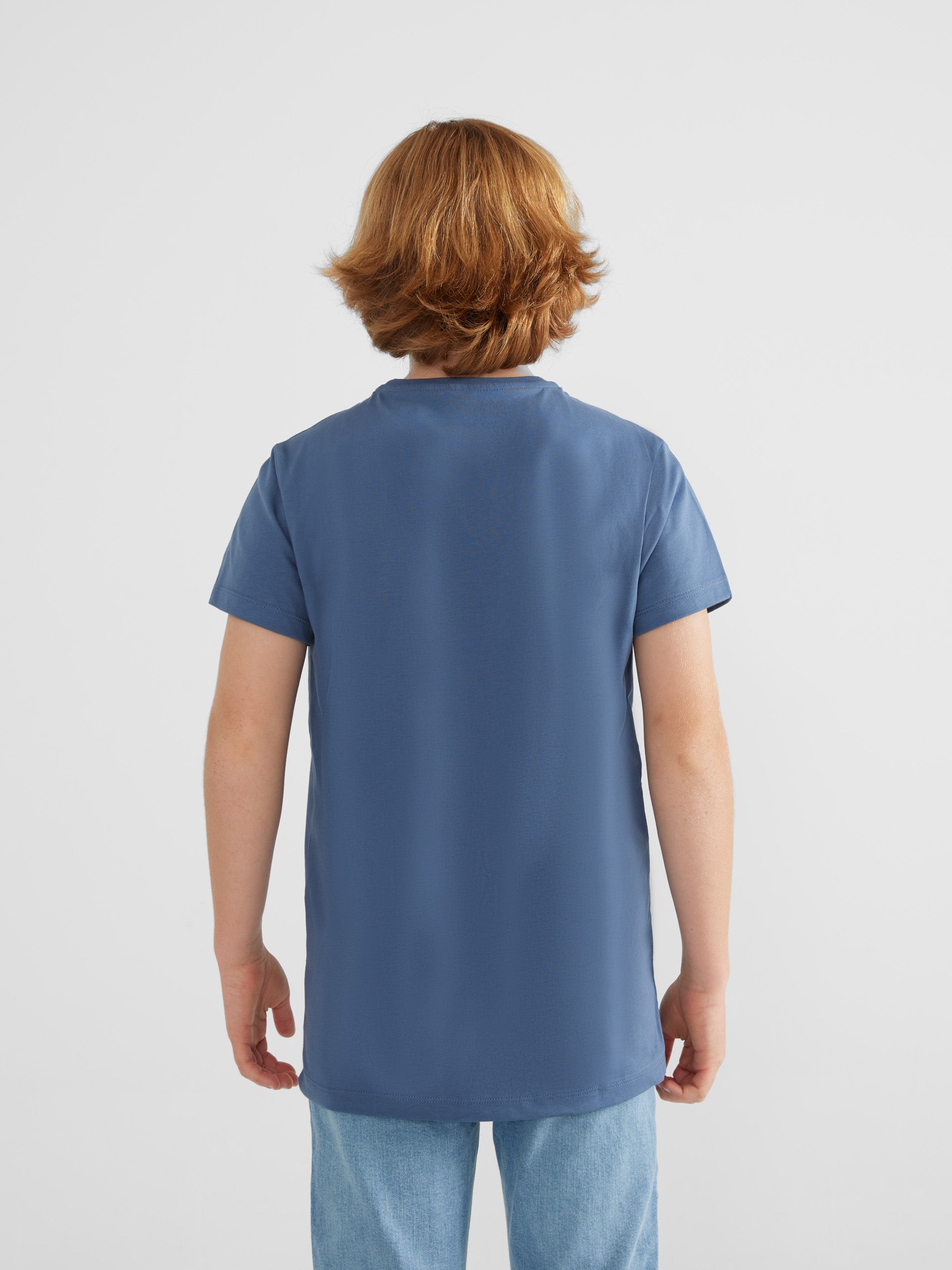 T-shirt enfant entreprise pixel bleu