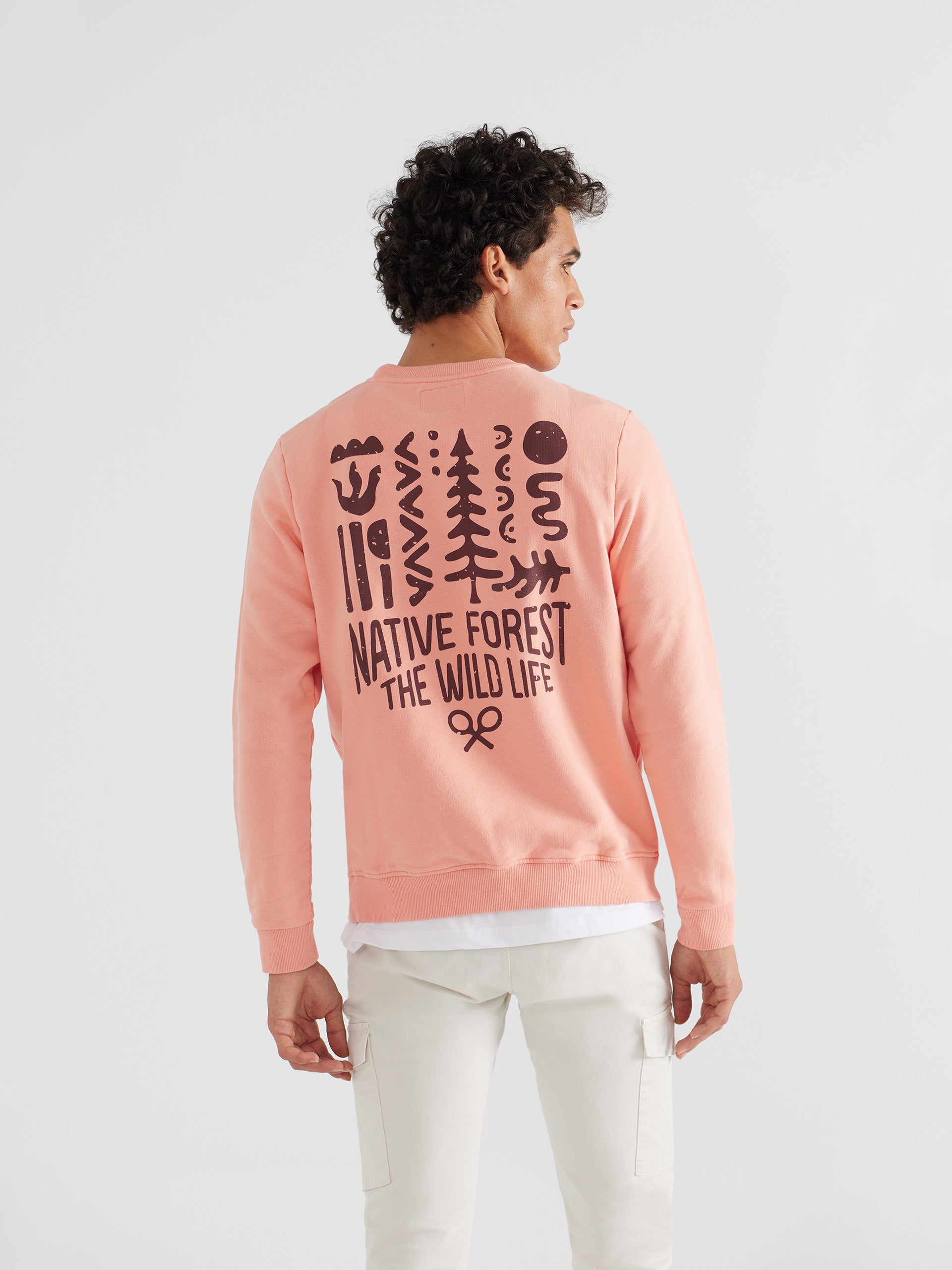 Sudadera native forest coral