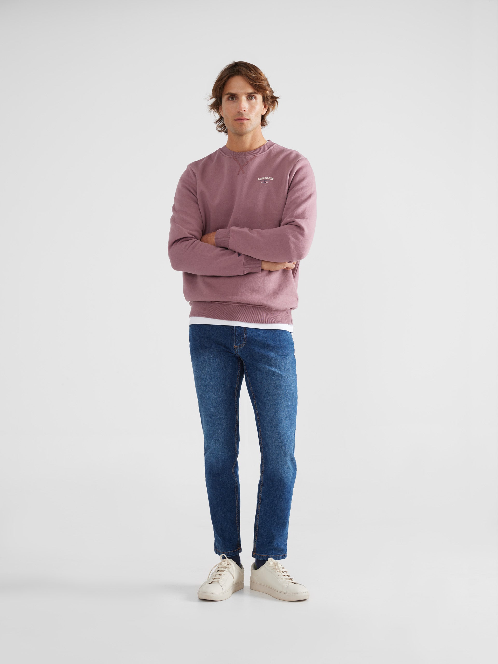 Purple ski club sweatshirt
