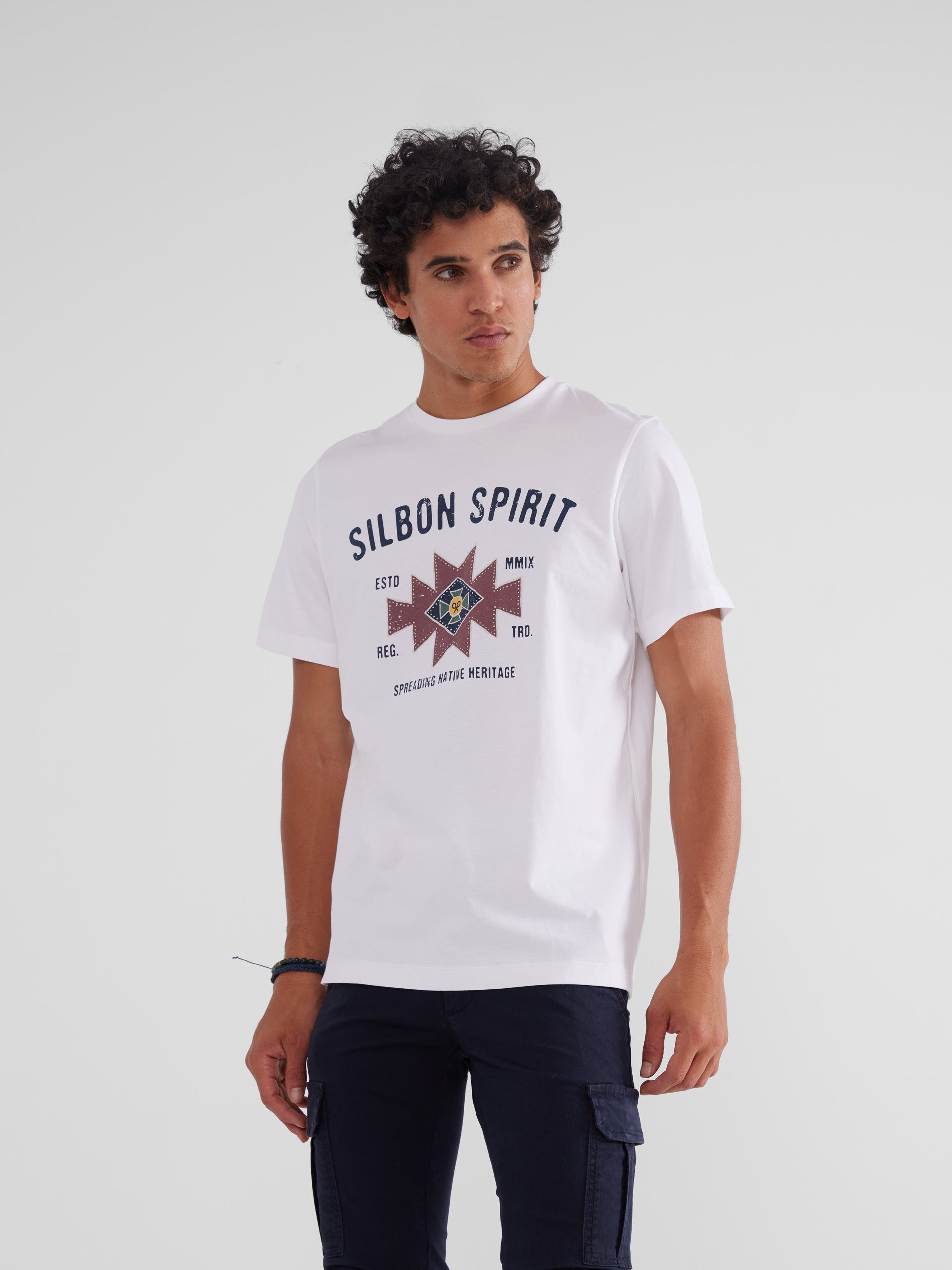 Camiseta silbon spirit blanca