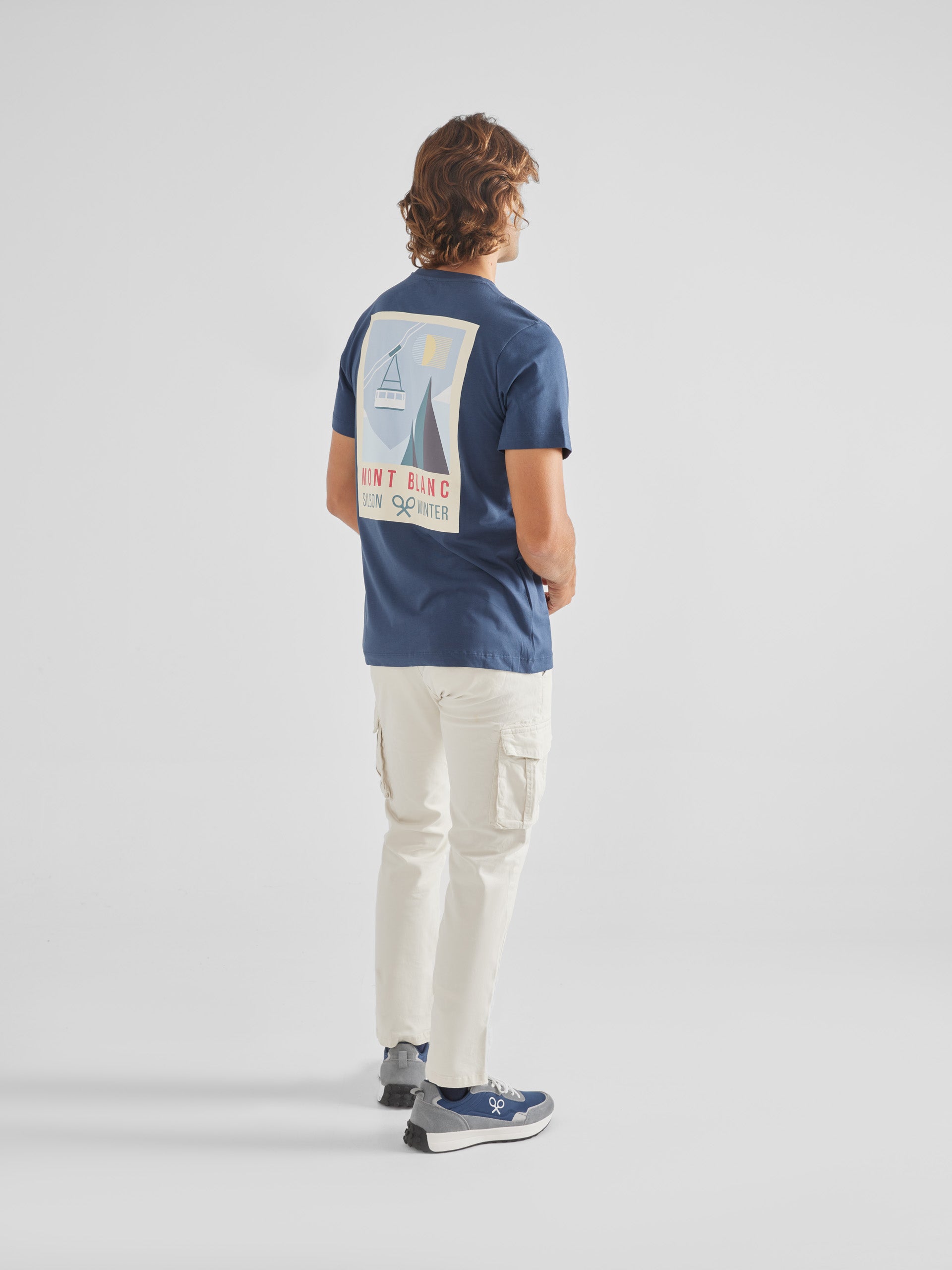 T-shirt Mont Blanc bleu marine