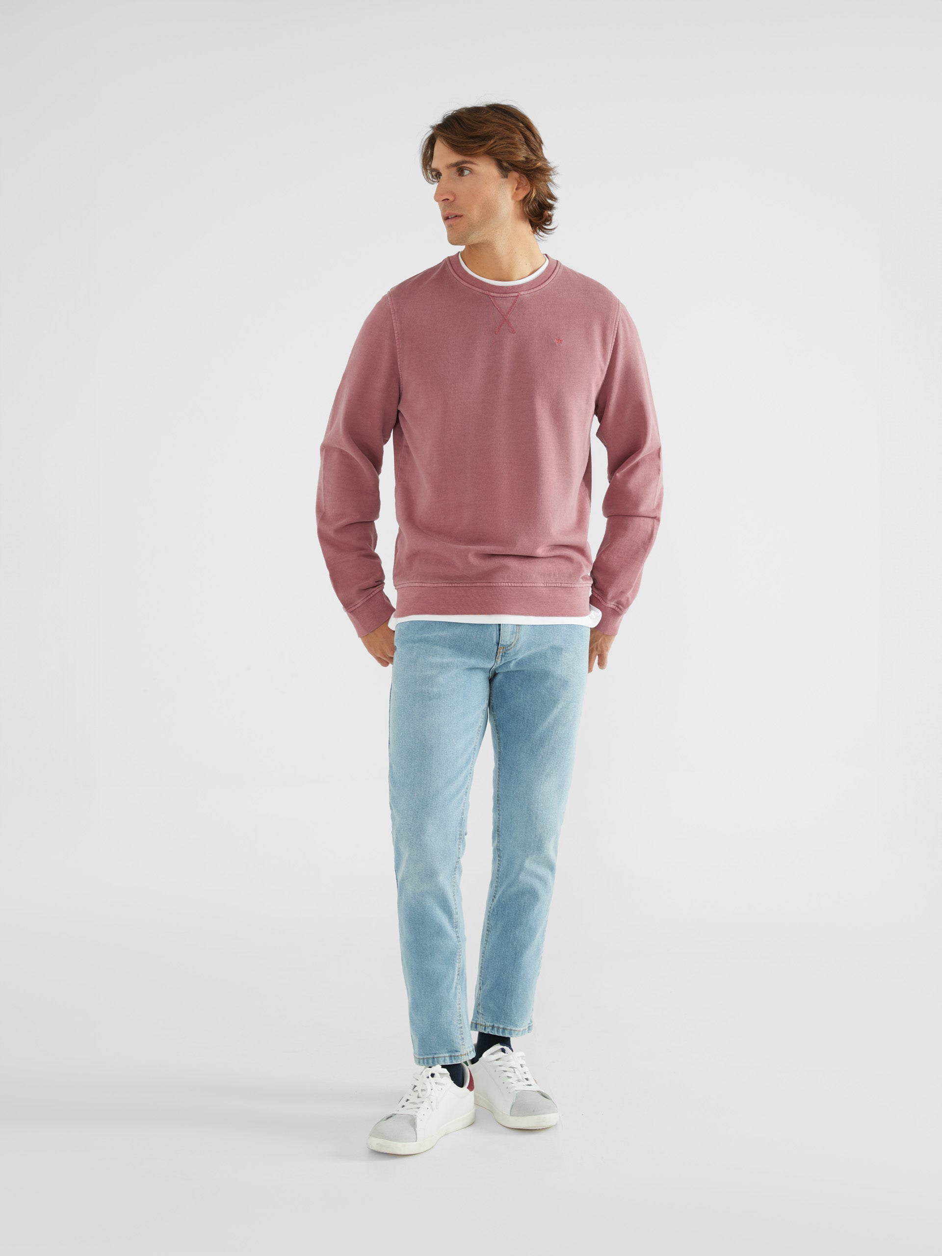 Burgundy dyed mini racket sweatshirt