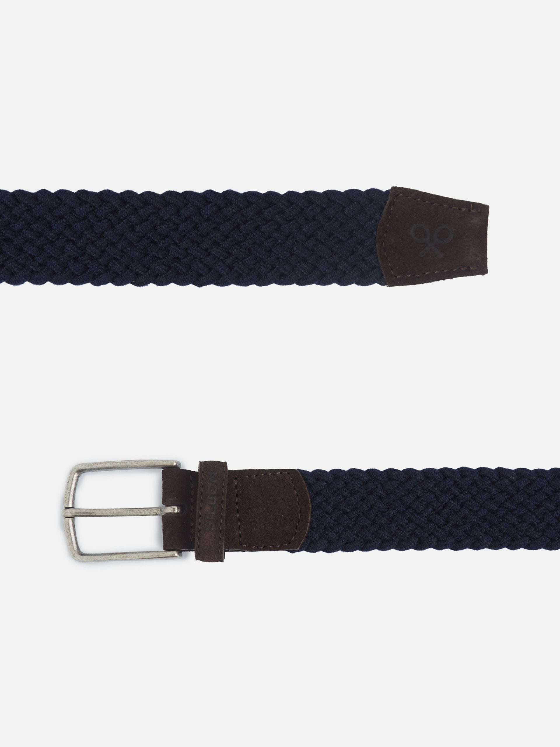 Blue braided elastic belt