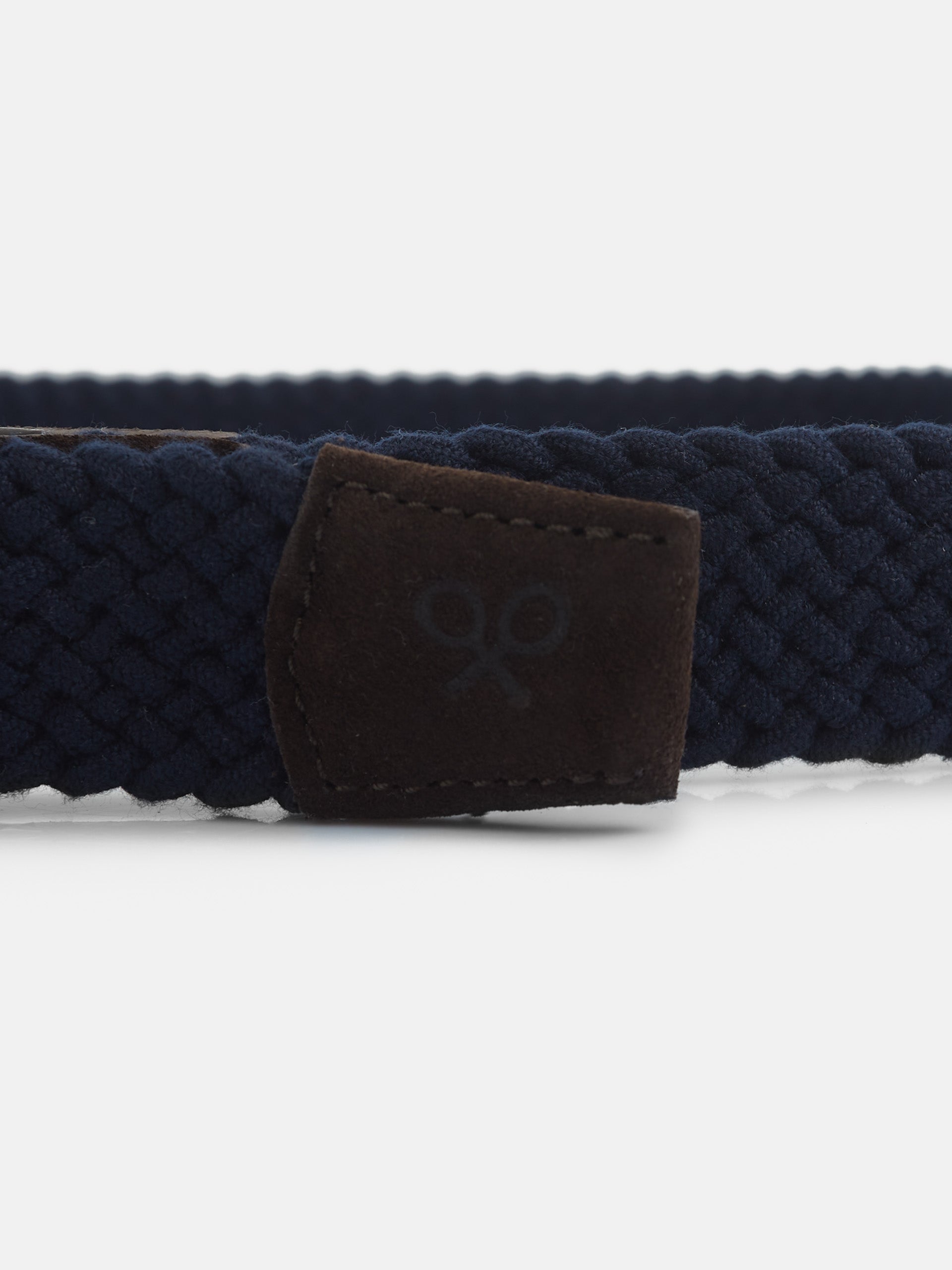 Cinturon elastico trenzado azul