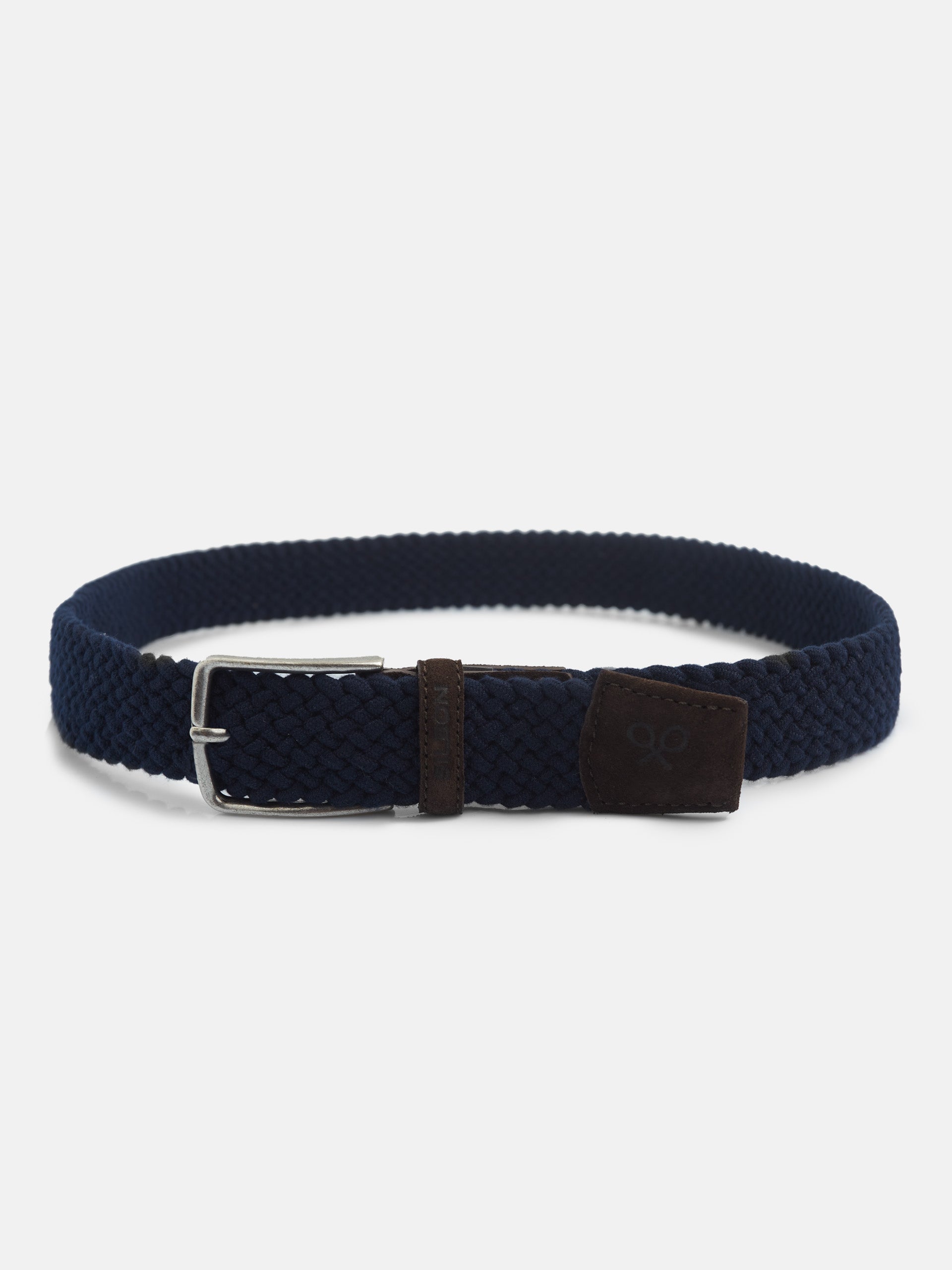 Blue braided elastic belt