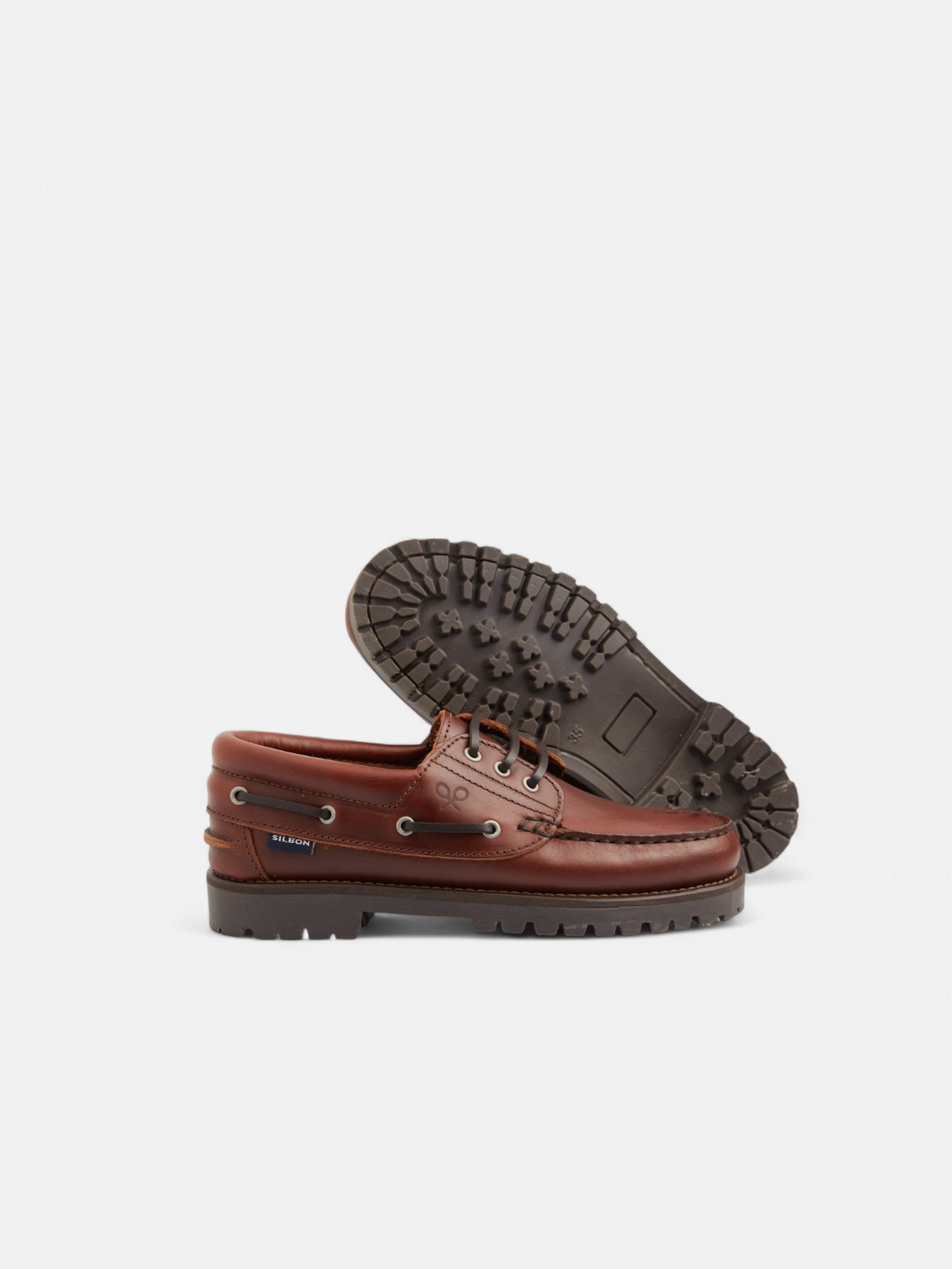 Zapato sport kids nautico piel marron