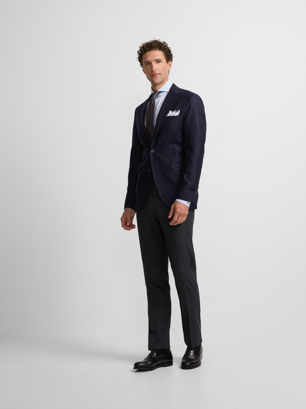 Blazer clássico azul-marinho