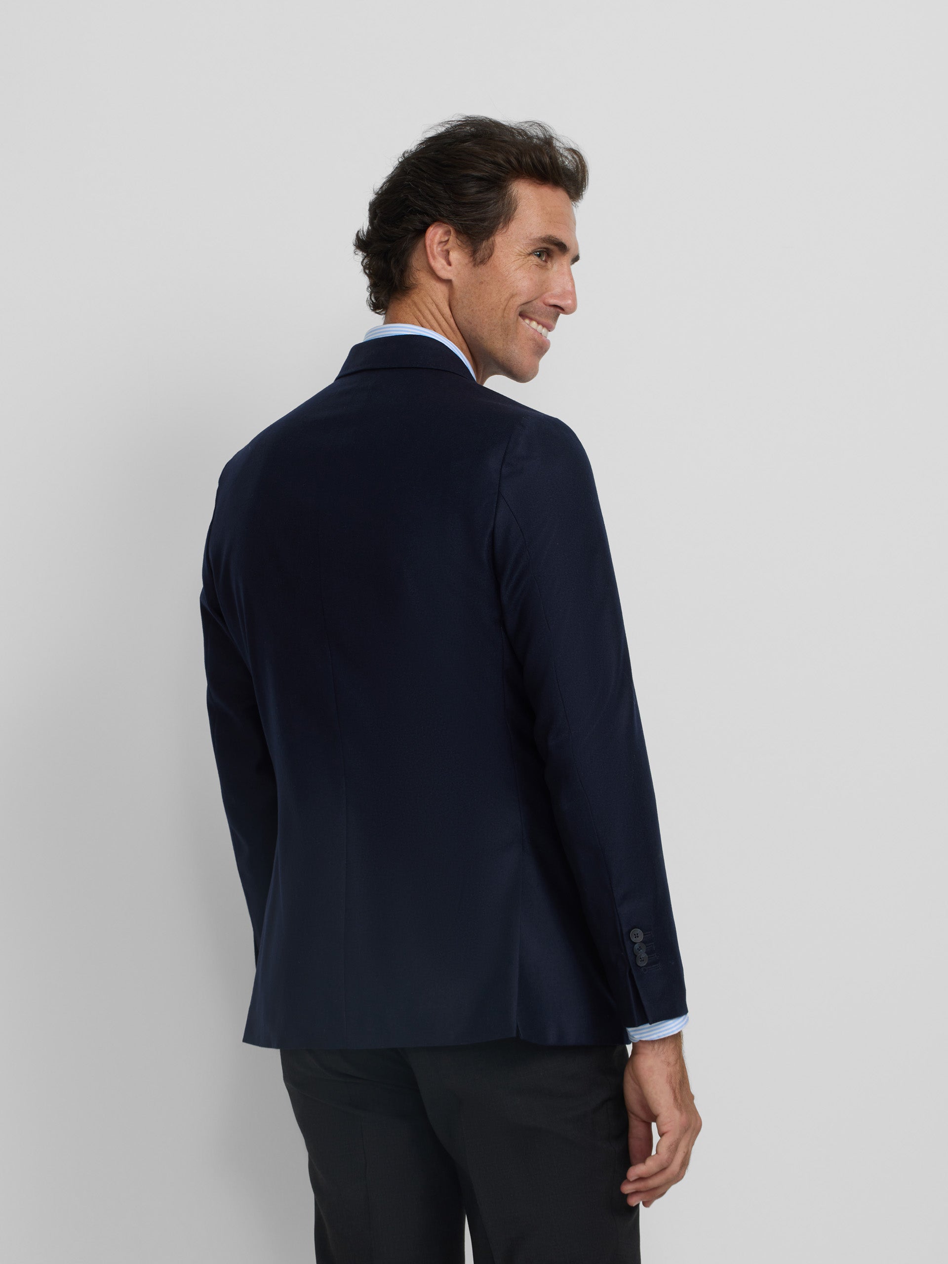 Blazer cruzado azul-marinho