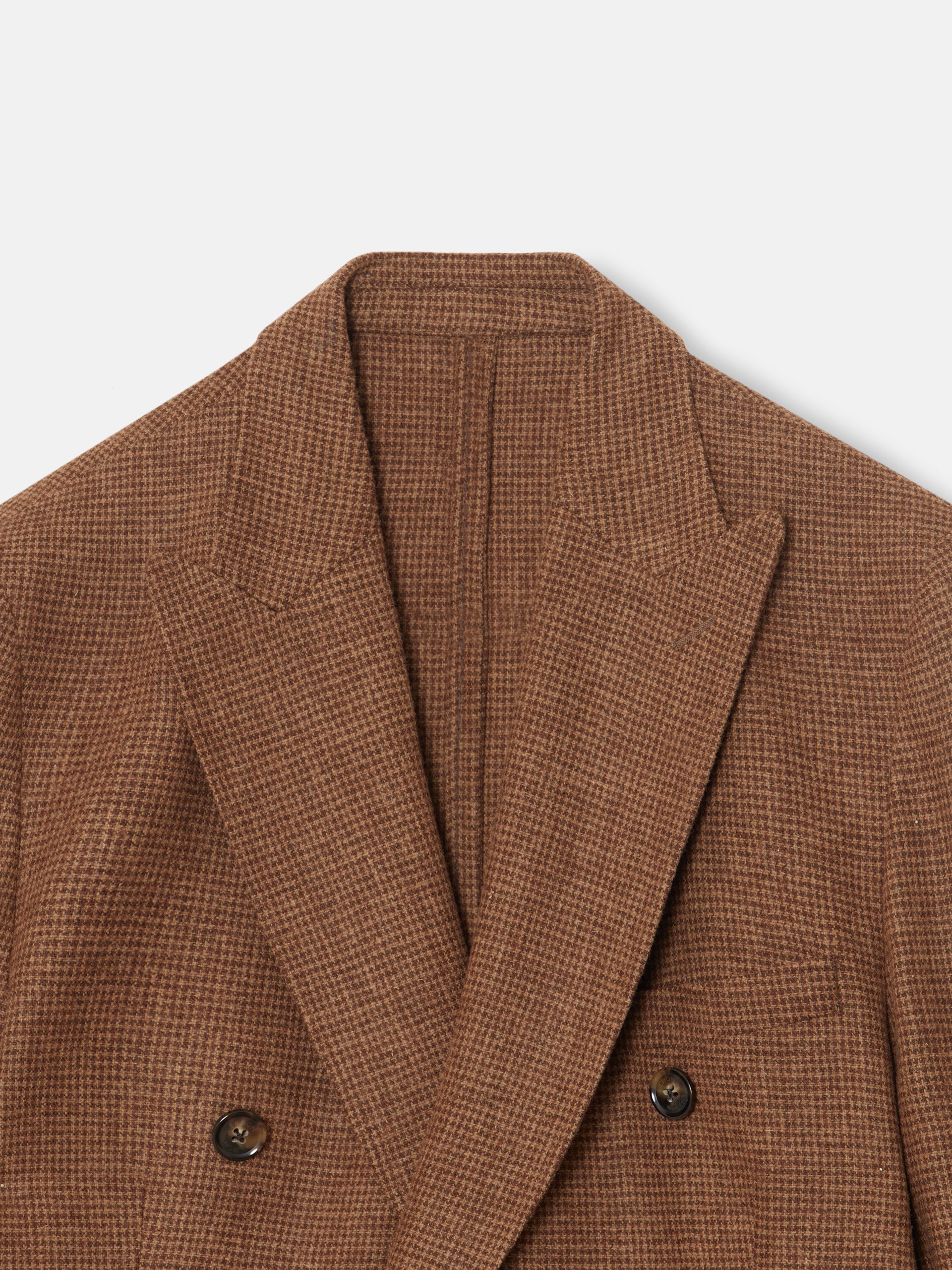 Silbon Unique Double-breasted Suit Jacket Beige Houndstooth