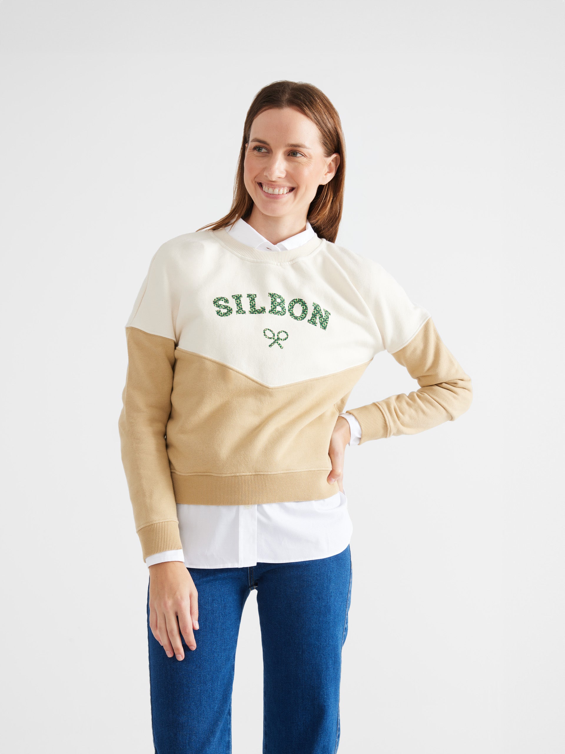 Silbon geometric print sweatshirt