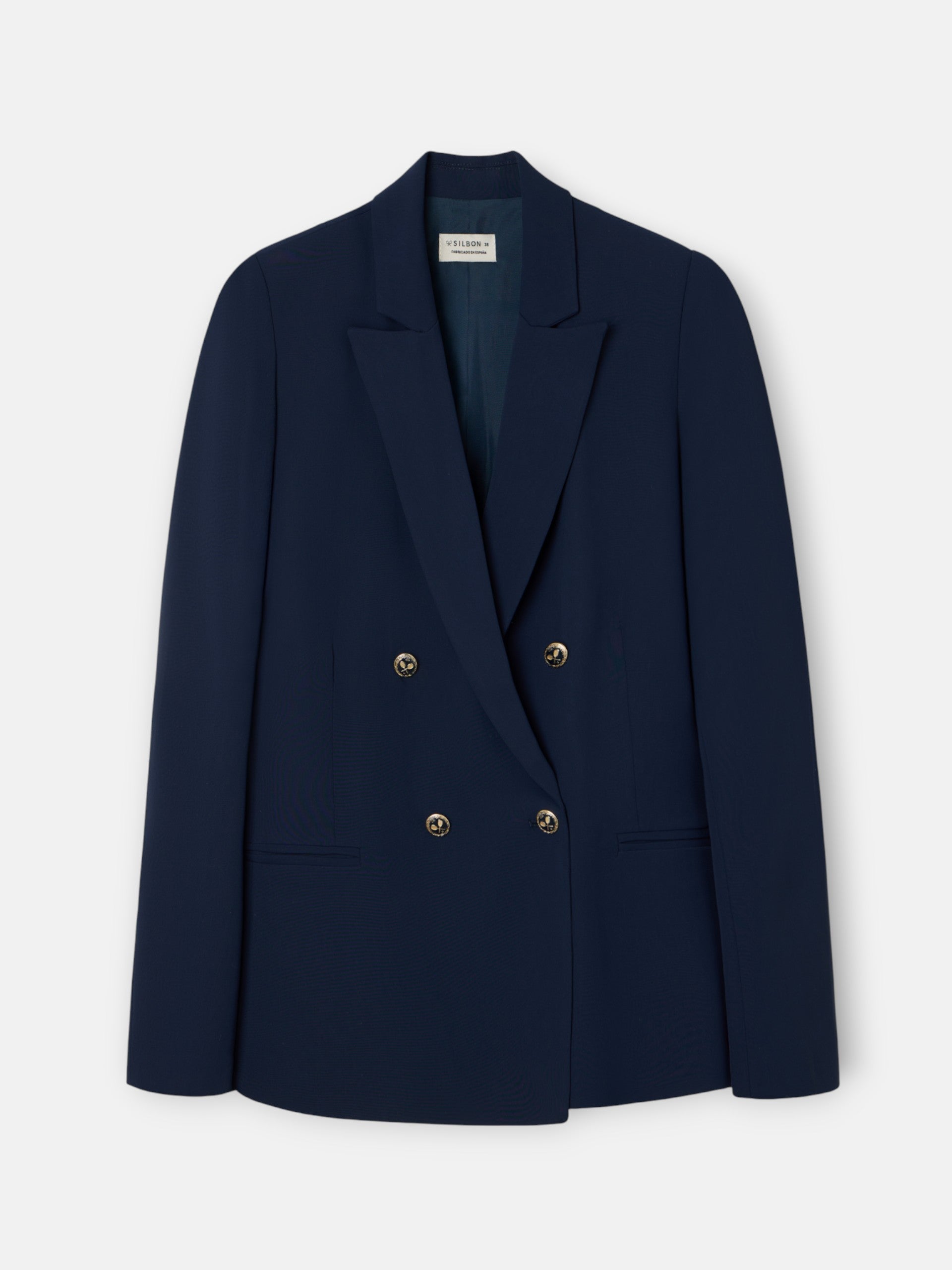 Classic navy blue women's blazer
