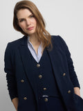 Blazer mulher clássica azul-marinho