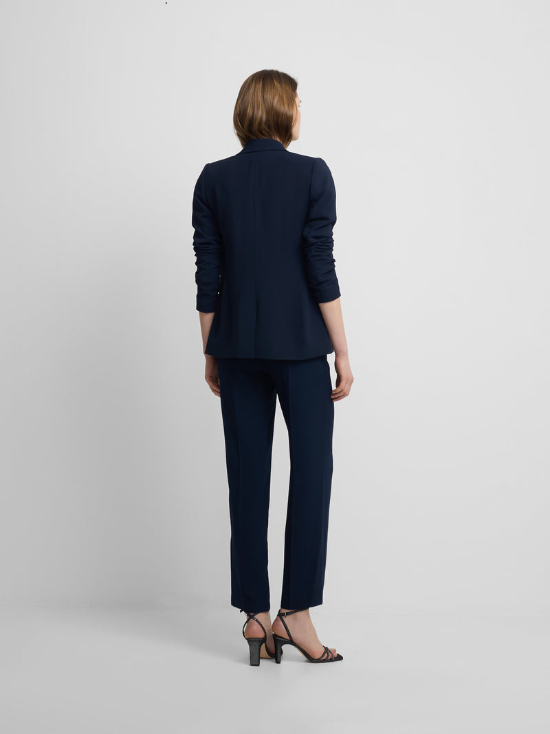 Blazer mulher clássica azul-marinho