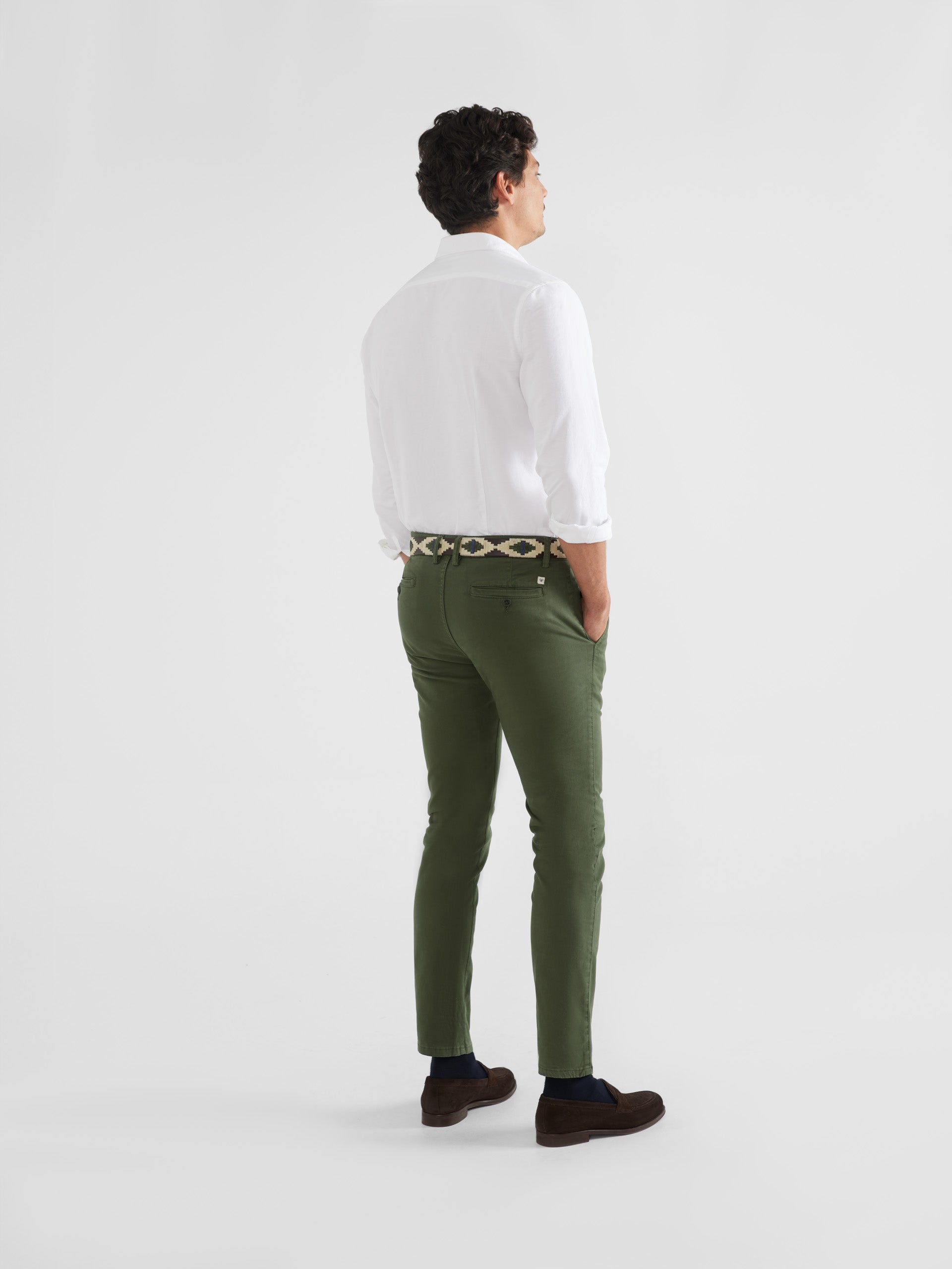 Dark green chino sport pants