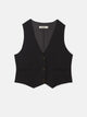 Colete clássico de alfaiataria preto para mulher