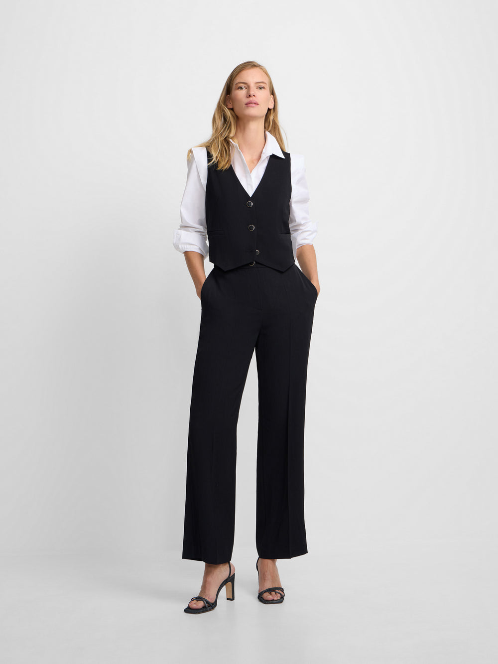 Chaleco woman clasico sastre negro