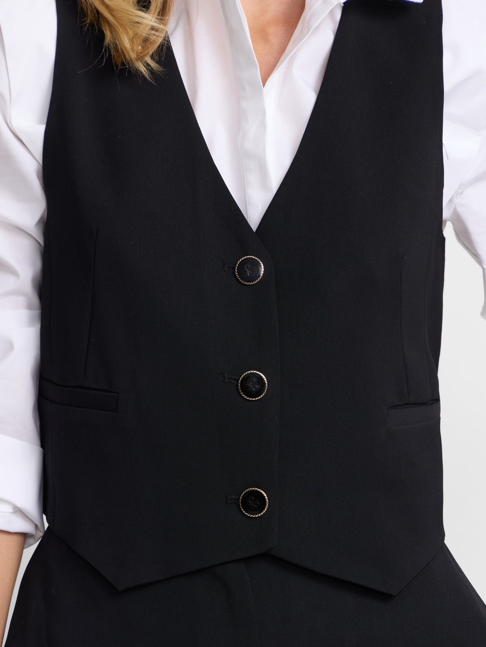 Chaleco woman clasico sastre negro