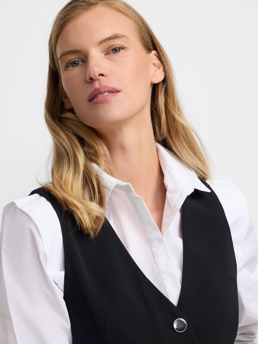 Chaleco woman clasico sastre negro